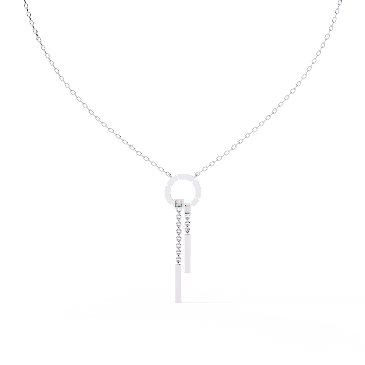 Ethereal Orbit Drop Necklace | 925 Sterling Silver
