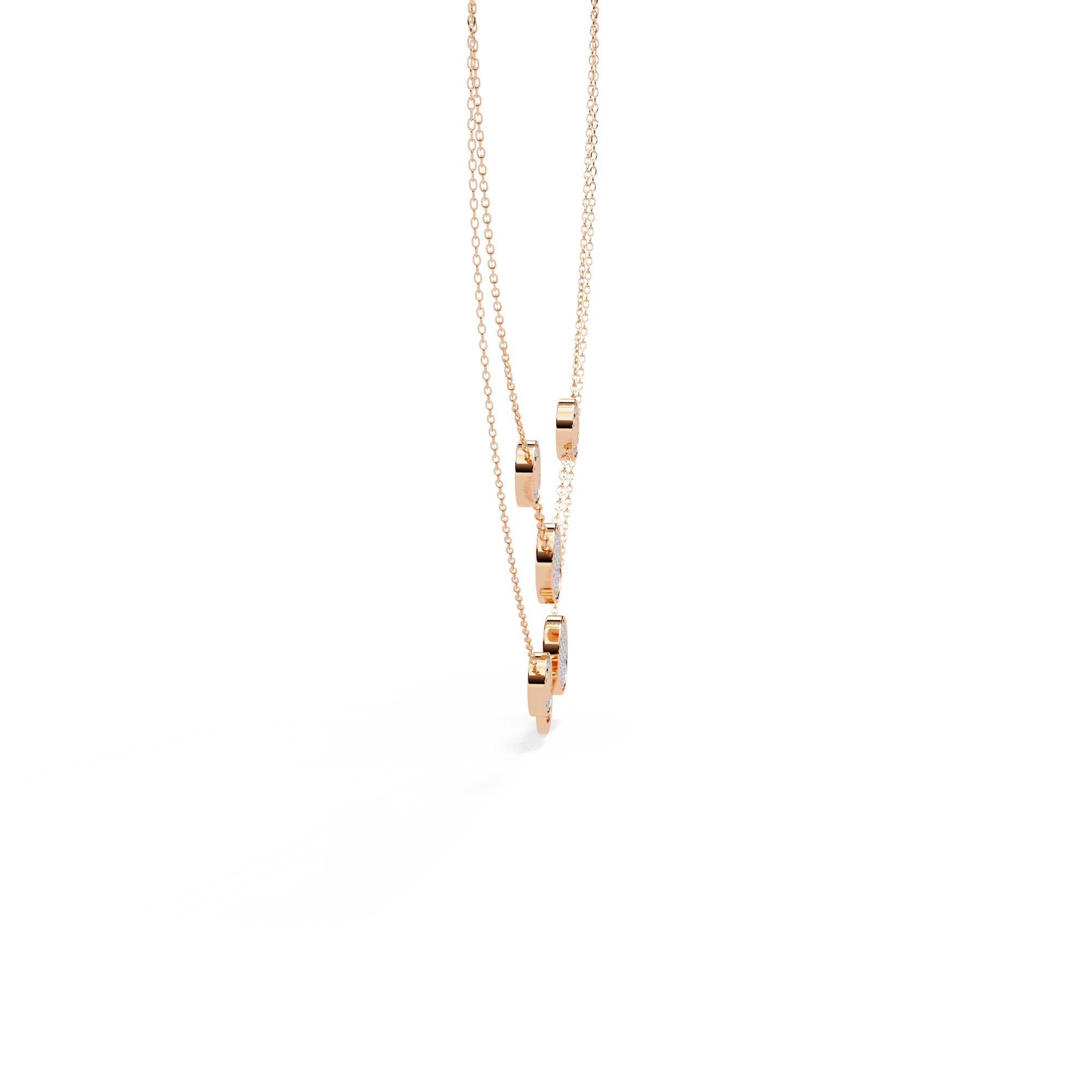 Layered  Celestia Round Necklace