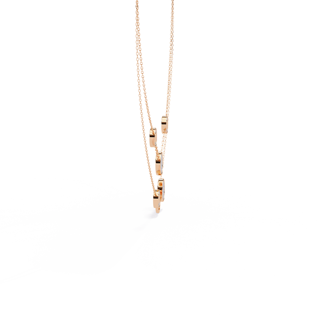Layered  Celestia Round Necklace
