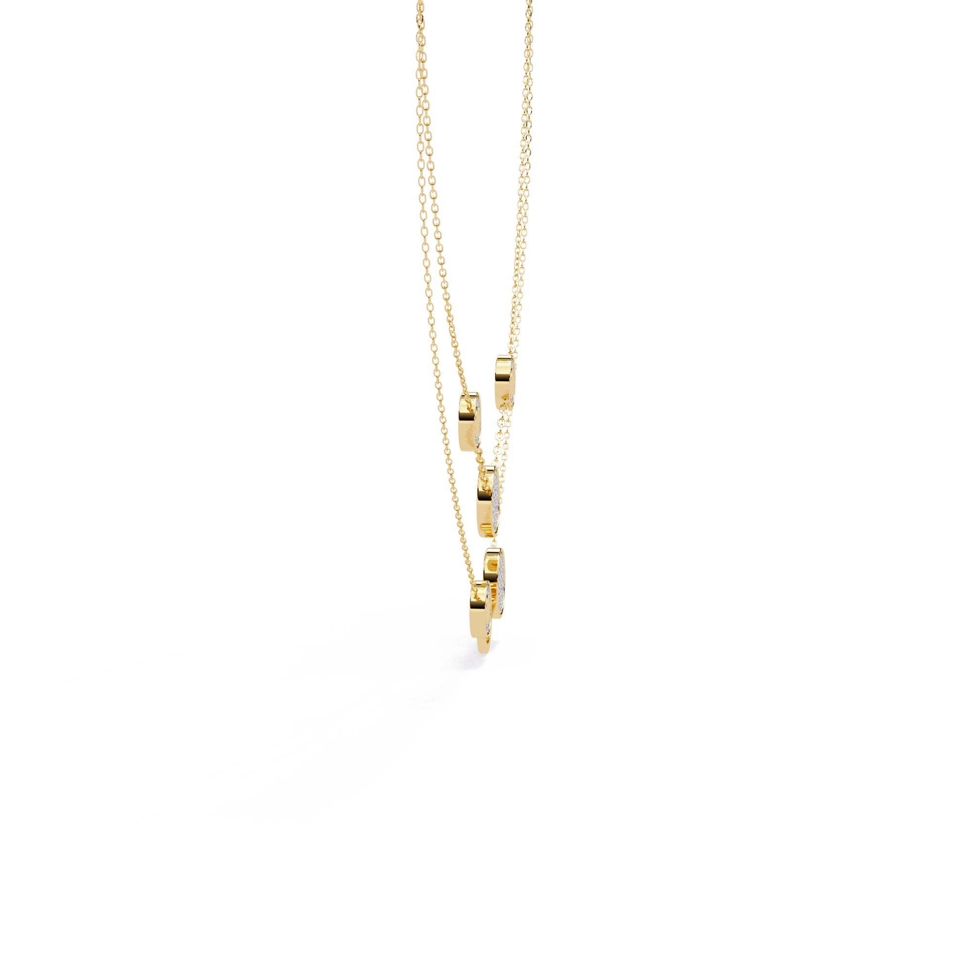 Layered  Celestia Round Necklace