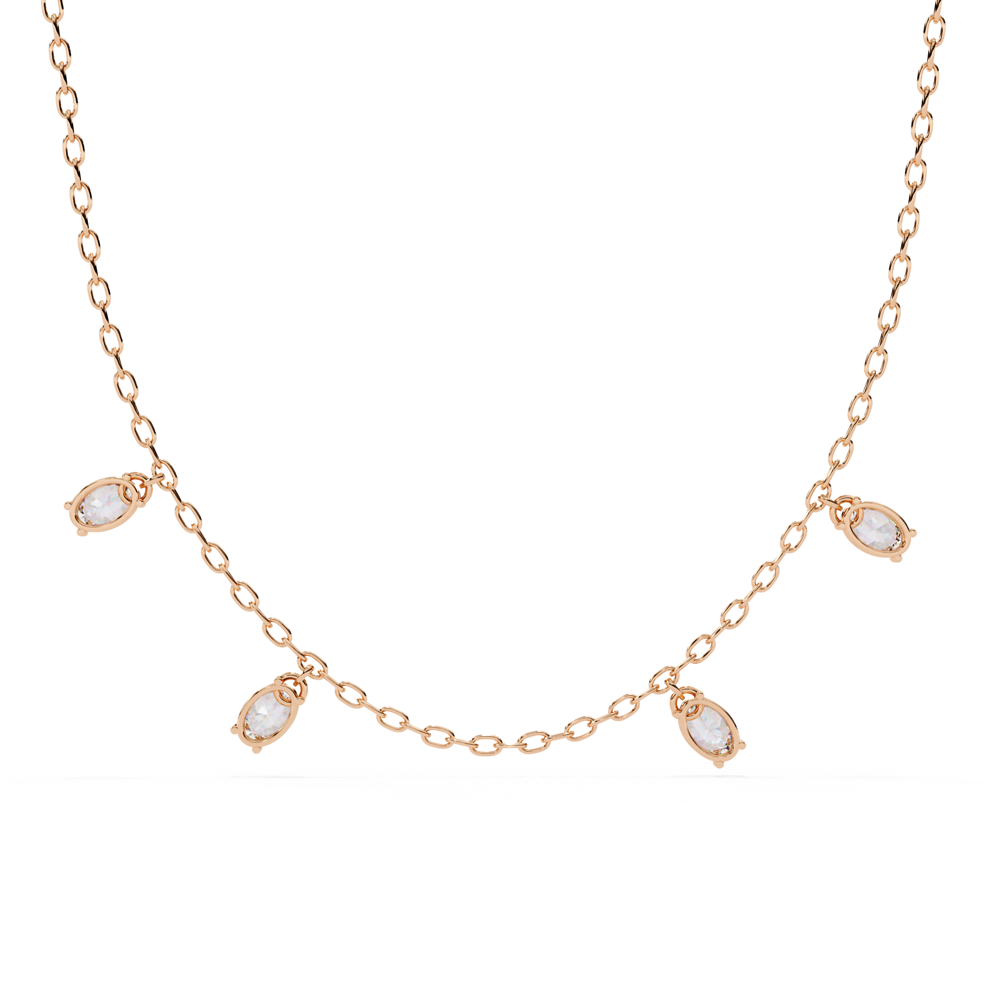 Charms Glory Oval Diamond Necklace