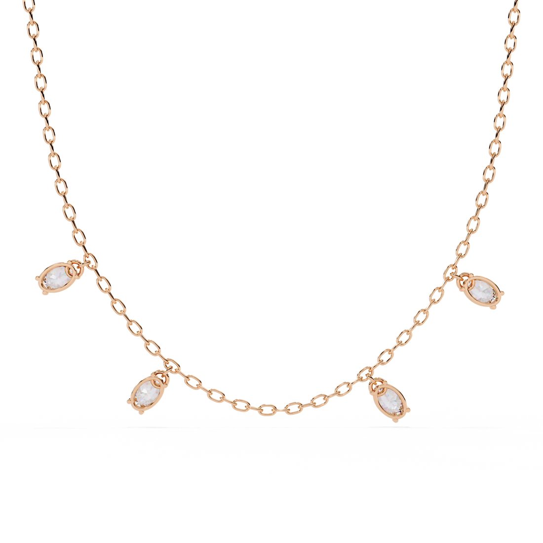 Charms Glory Oval Diamond Necklace