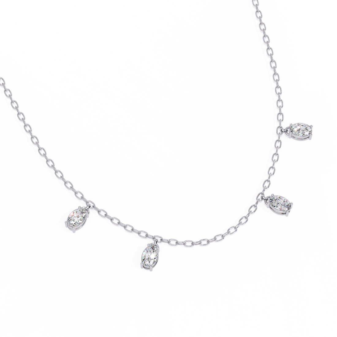Charms Glory Oval Diamond Necklace
