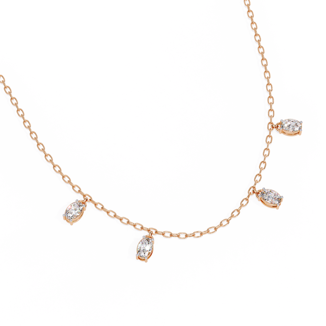 Charms Glory Oval Diamond Necklace