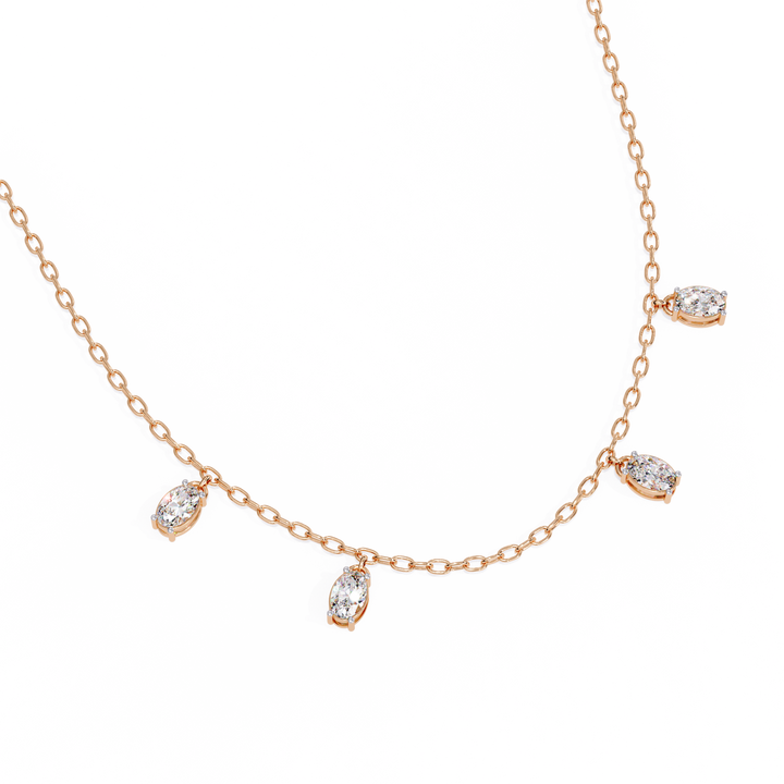 Charms Glory Oval Diamond Necklace