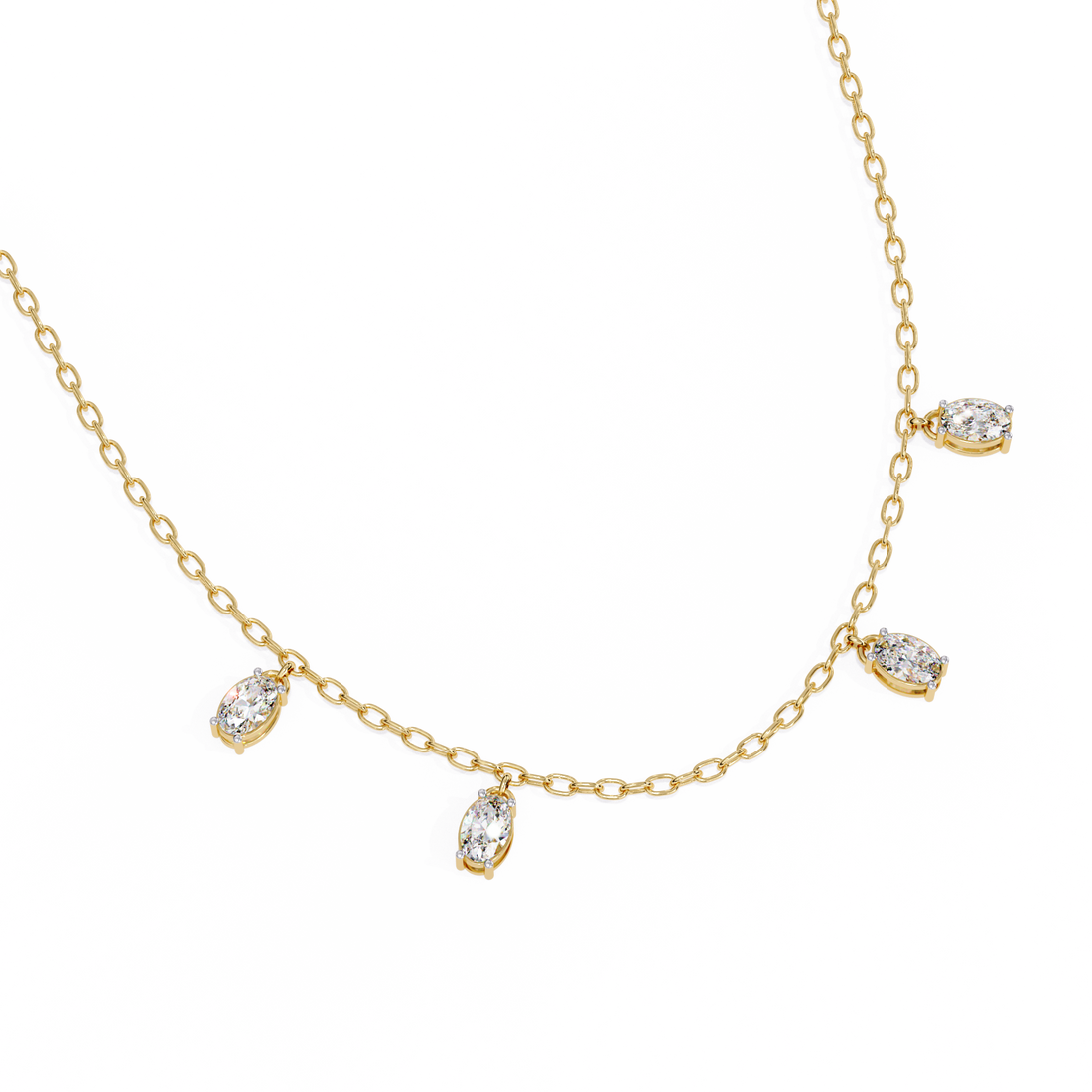 Charms Glory Oval Diamond Necklace