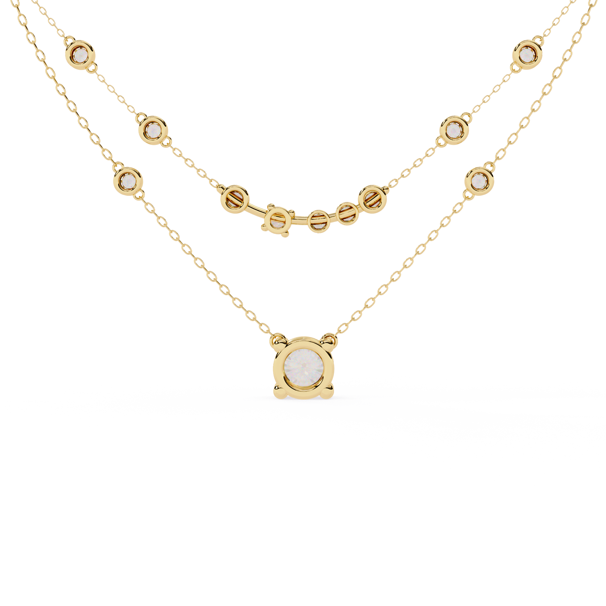 Entangled Love Oval Chain Necklace