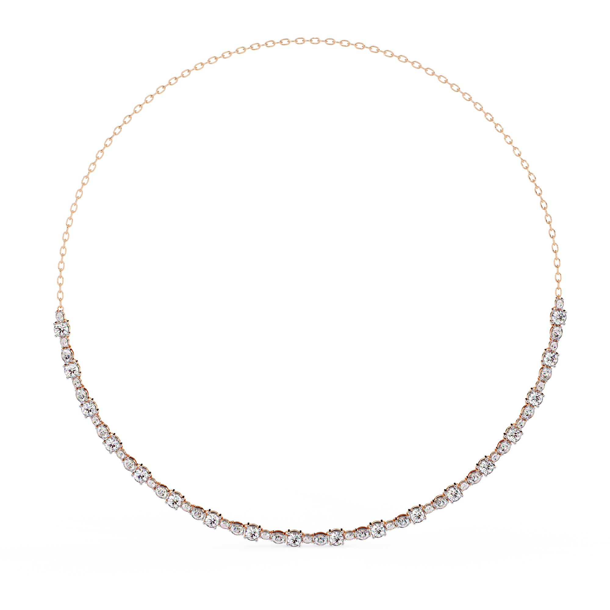 Classic tennis necklace