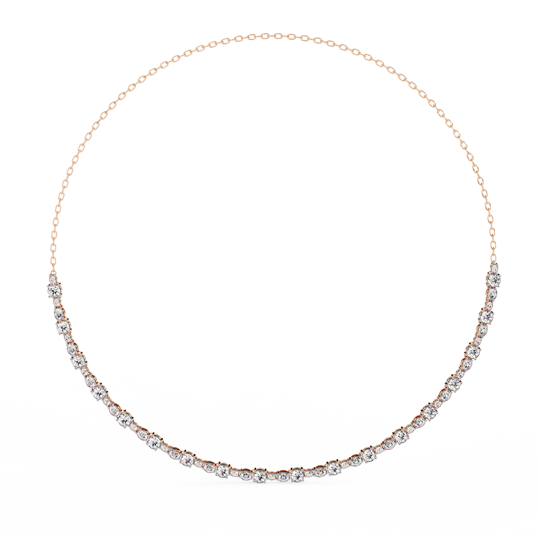 Classic tennis necklace