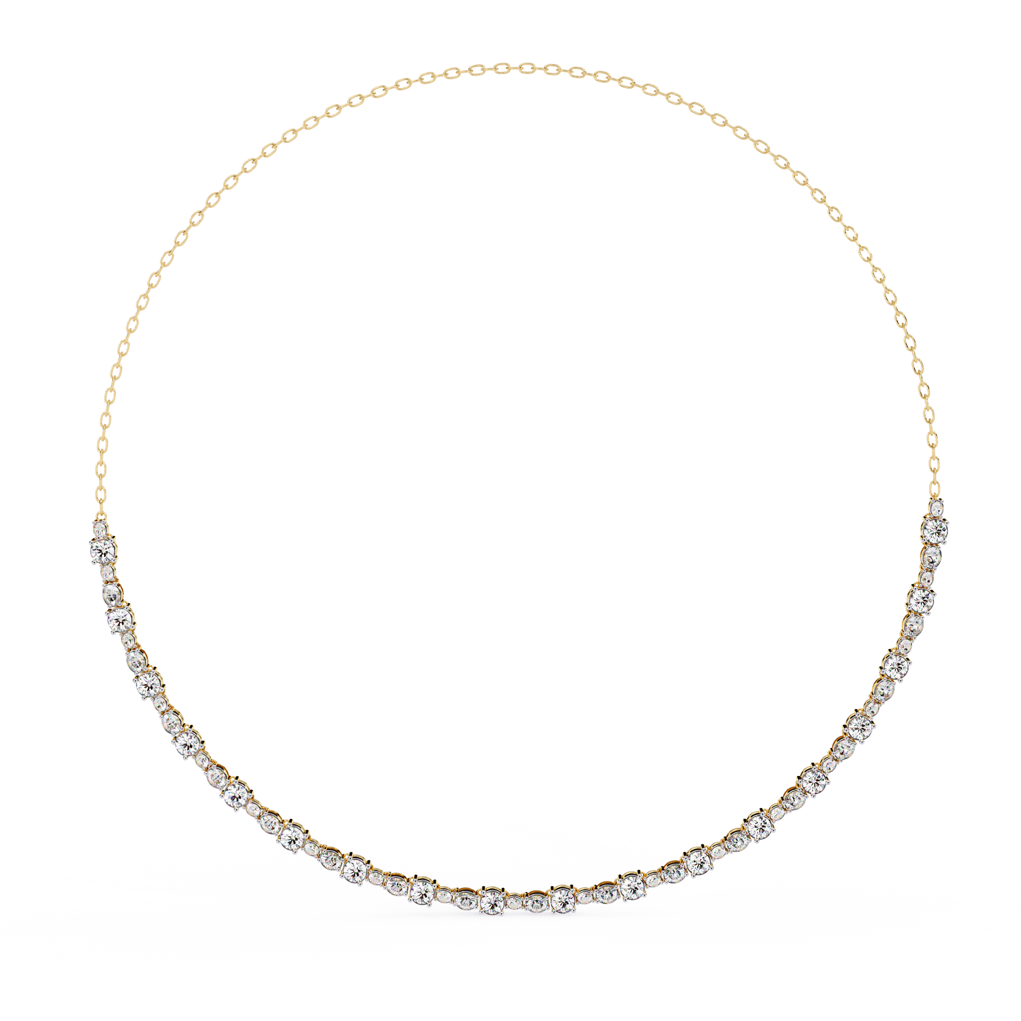 Classic tennis necklace