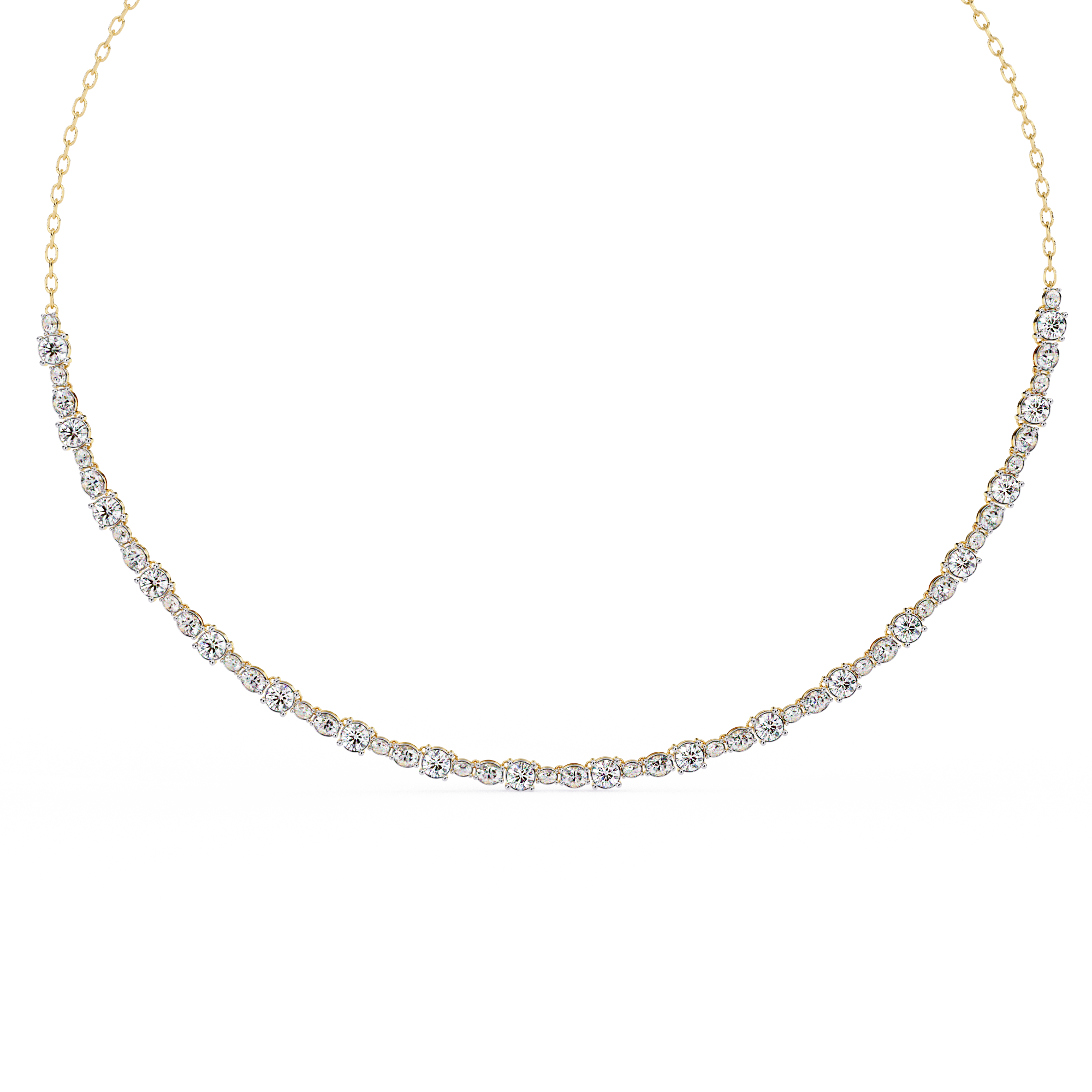 Classic tennis necklace