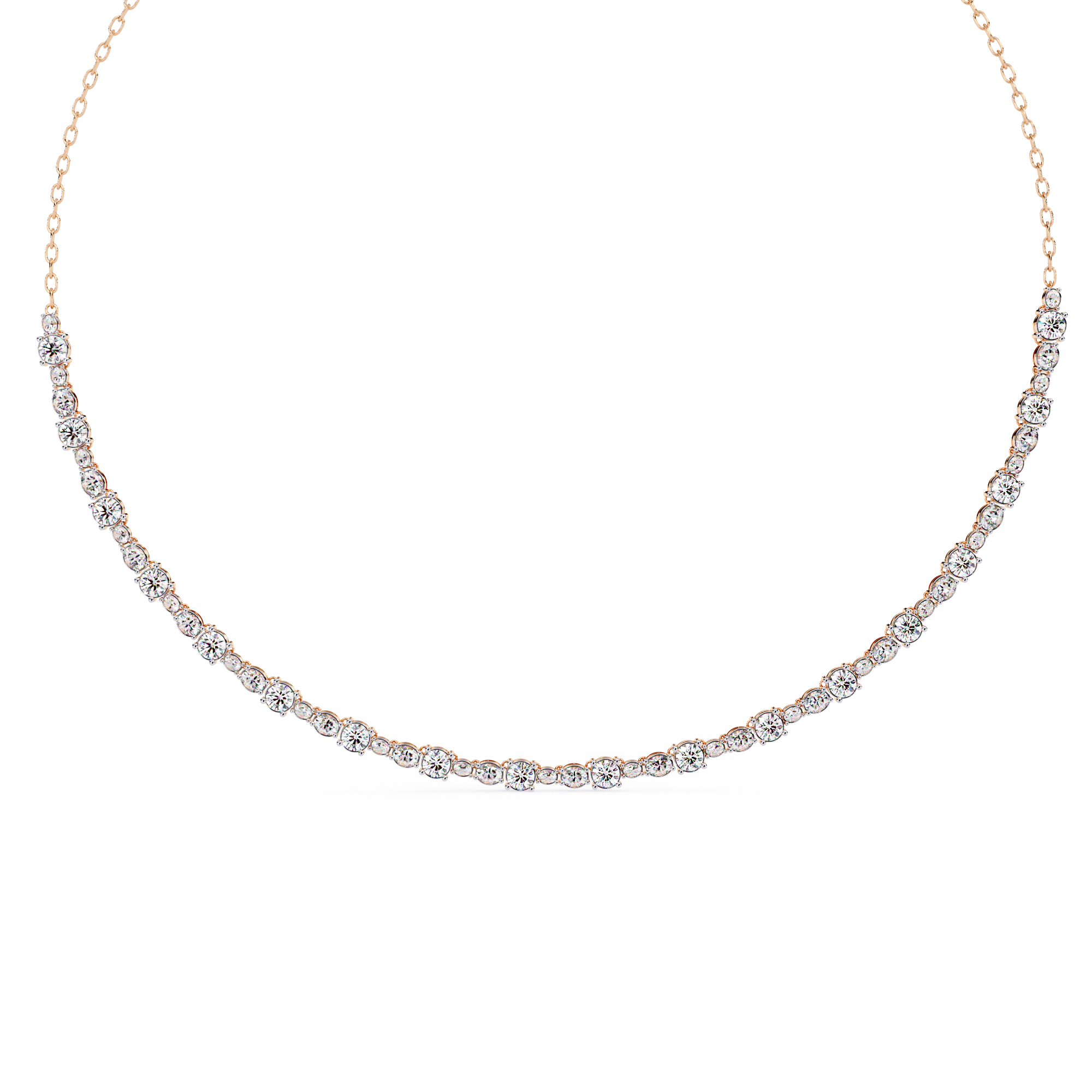 Classic tennis necklace
