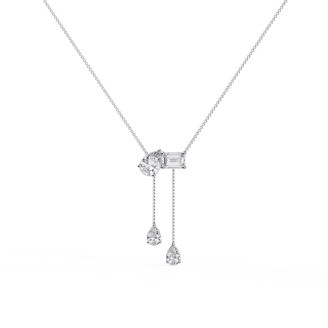 Asymmetrical  Dangling Drops Necklace