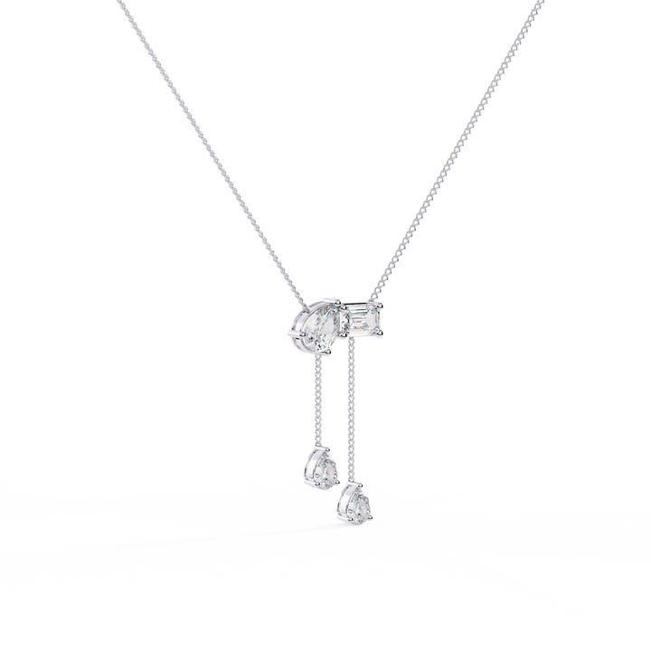 Asymmetrical  Dangling Drops Necklace