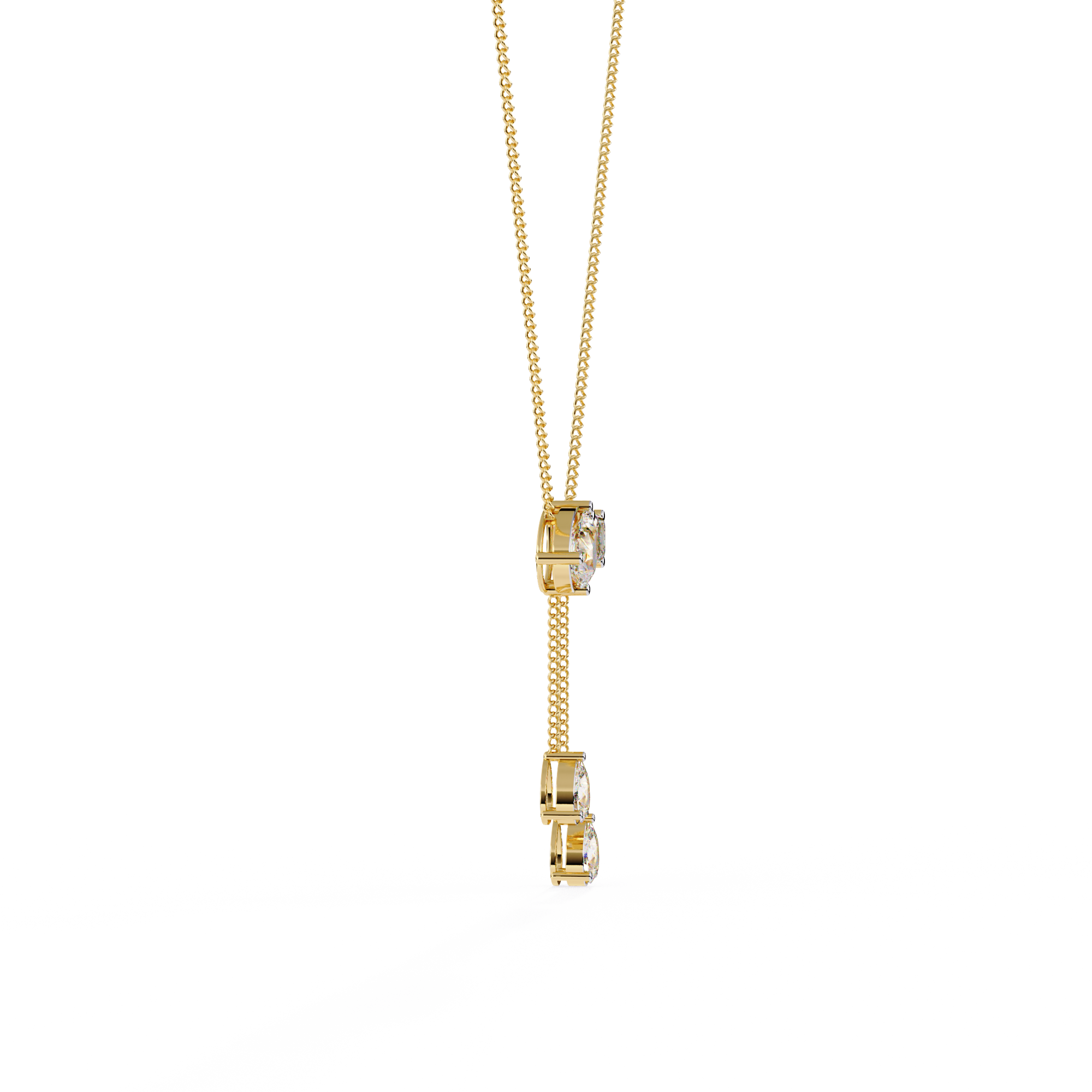 Asymmetrical  Dangling Drops Necklace