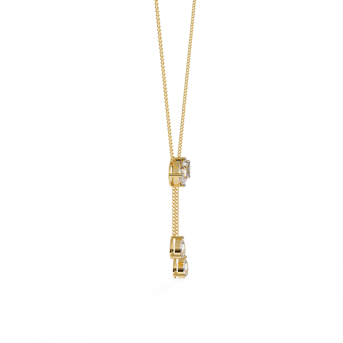 Asymmetrical  Dangling Drops Necklace