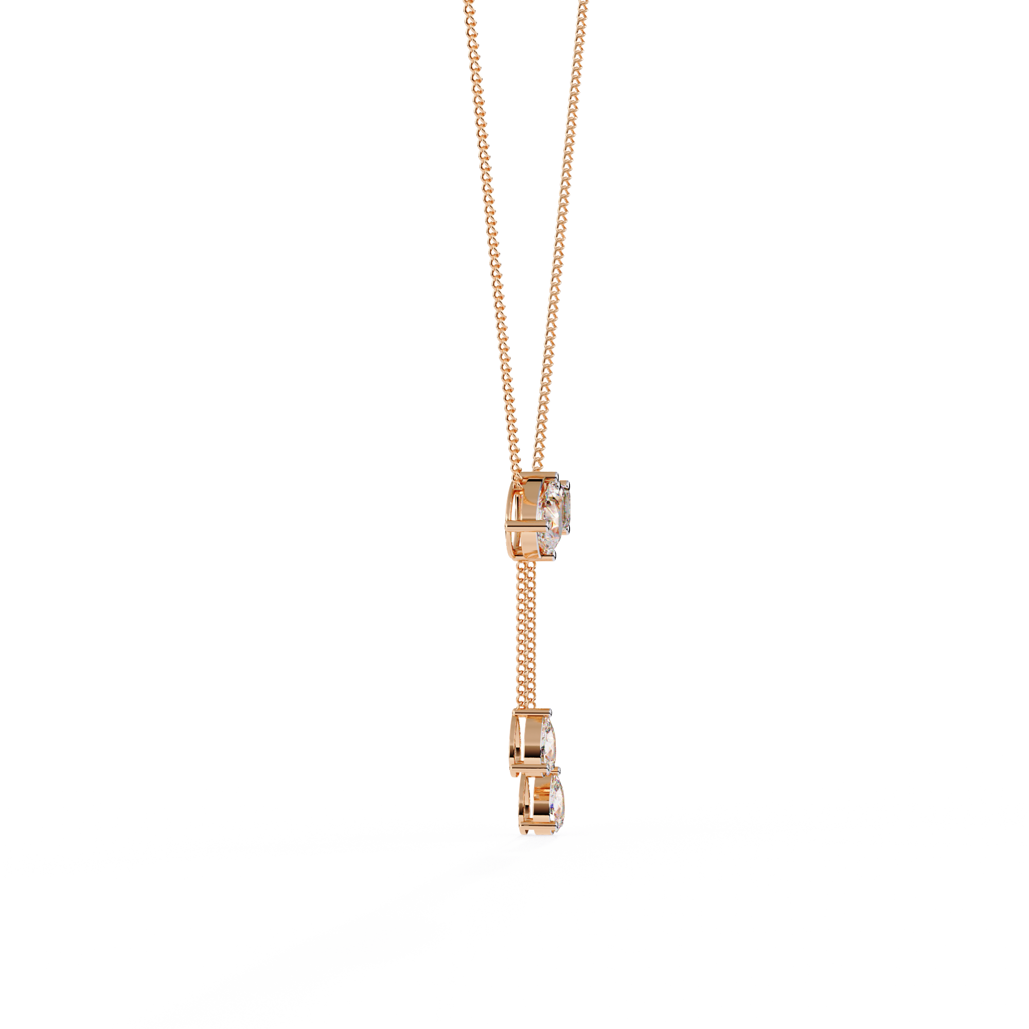 Asymmetrical  Dangling Drops Necklace