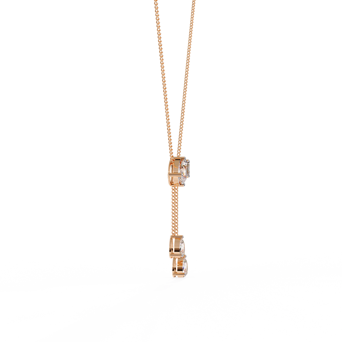 Asymmetrical  Dangling Drops Necklace