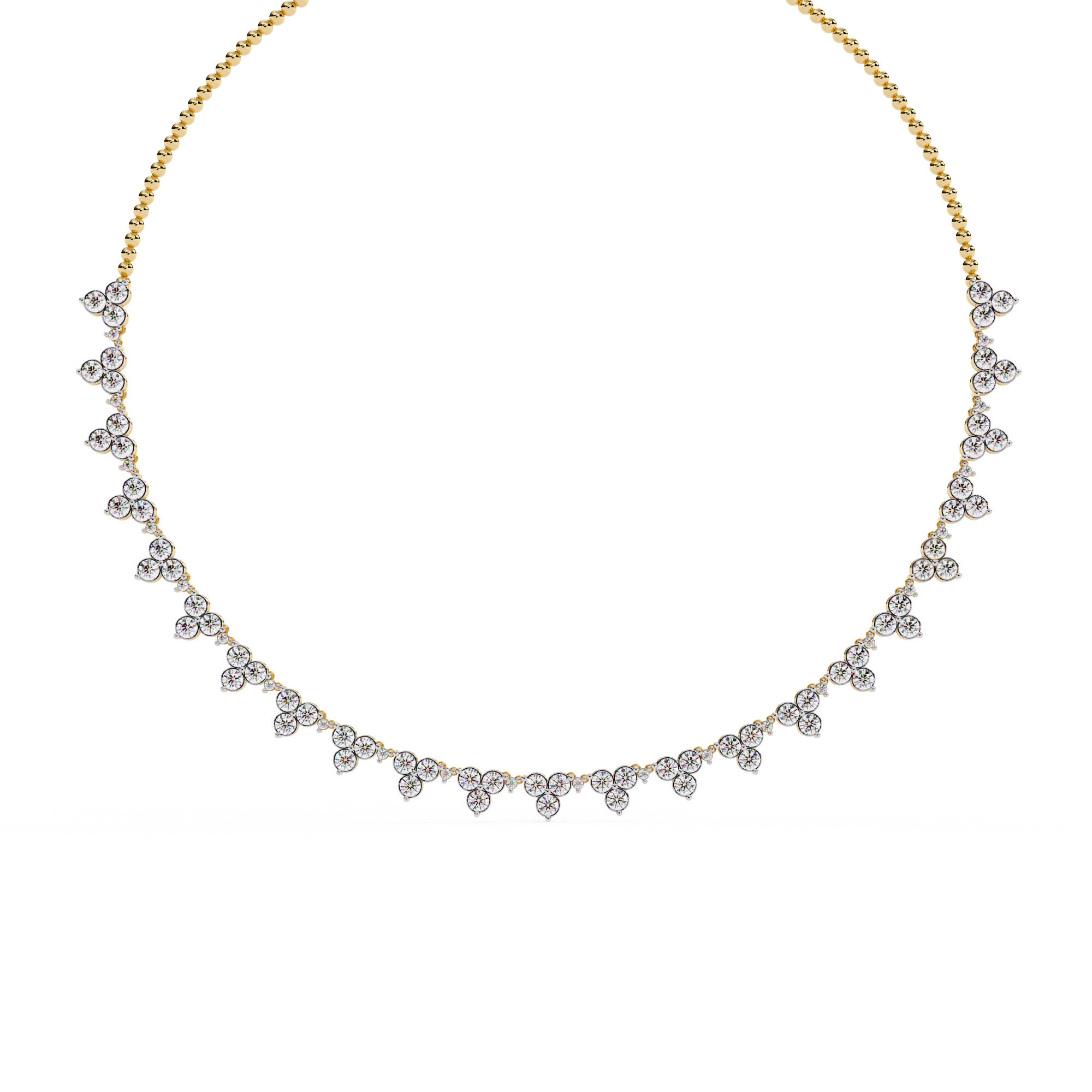 Rain Drop 3 Stone Necklace