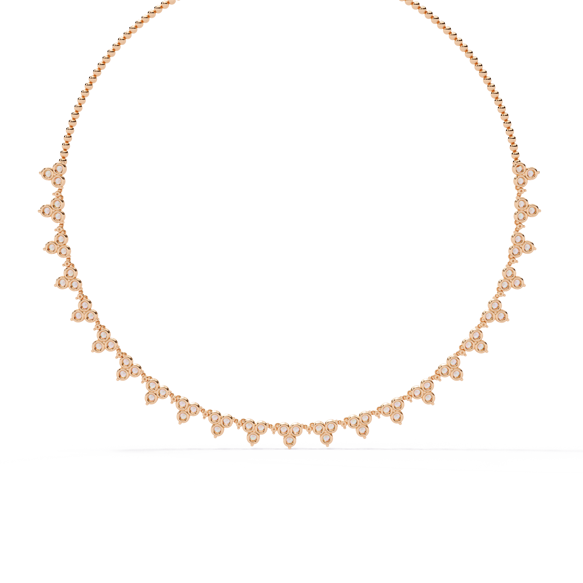 Rain Drop 3 Stone Necklace