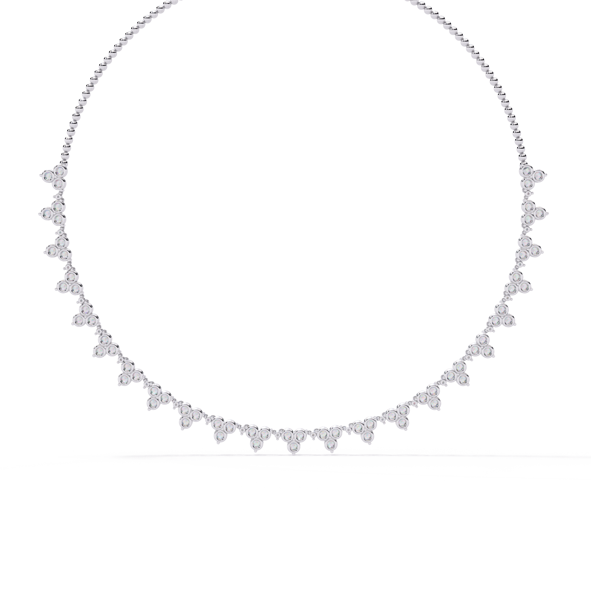 Rain Drop 3 Stone Necklace