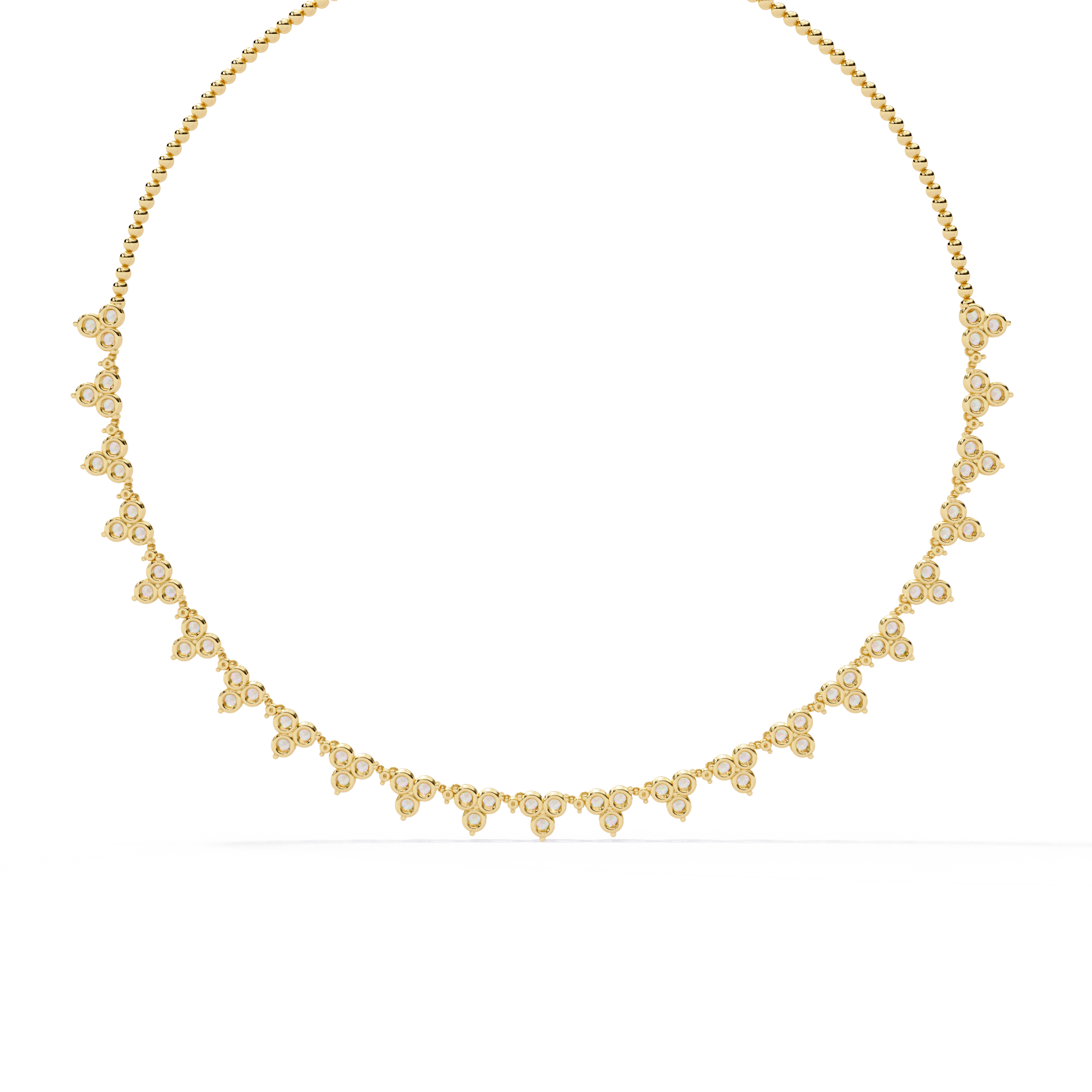 Rain Drop 3 Stone Necklace