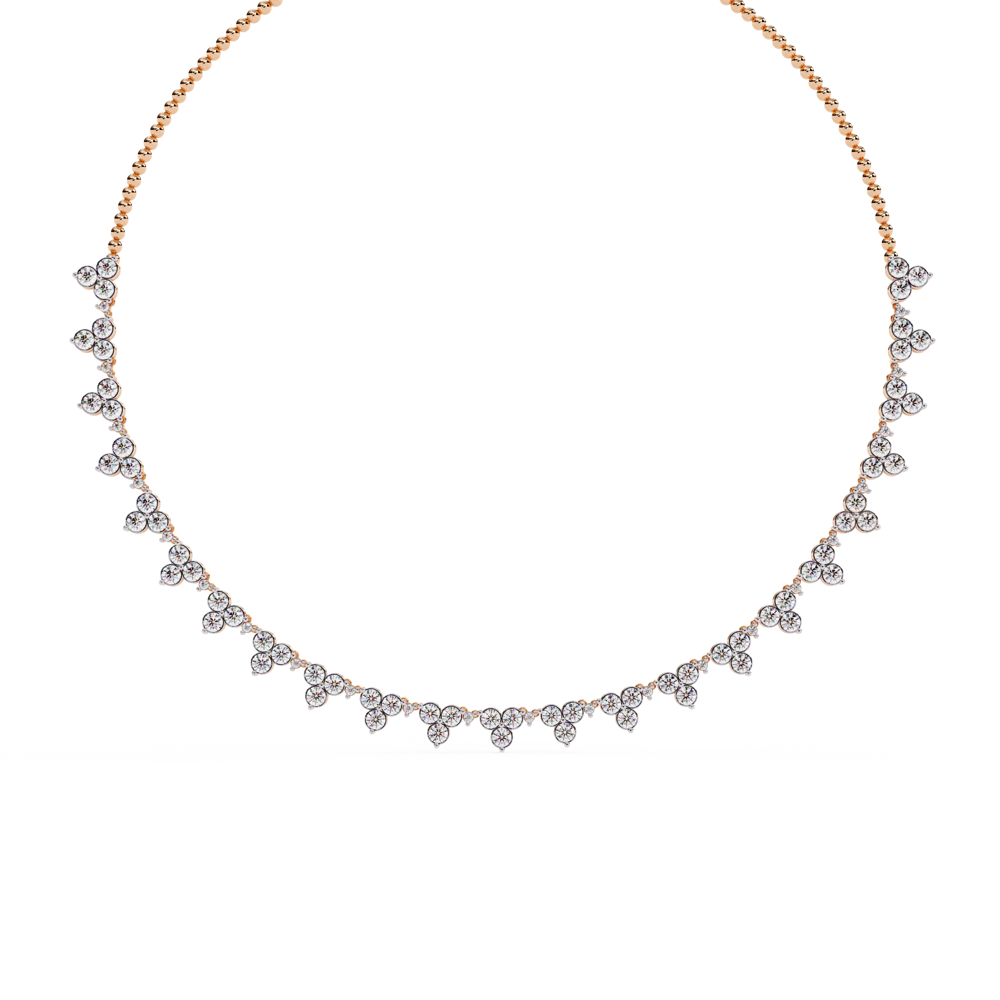 Rain Drop 3 Stone Necklace
