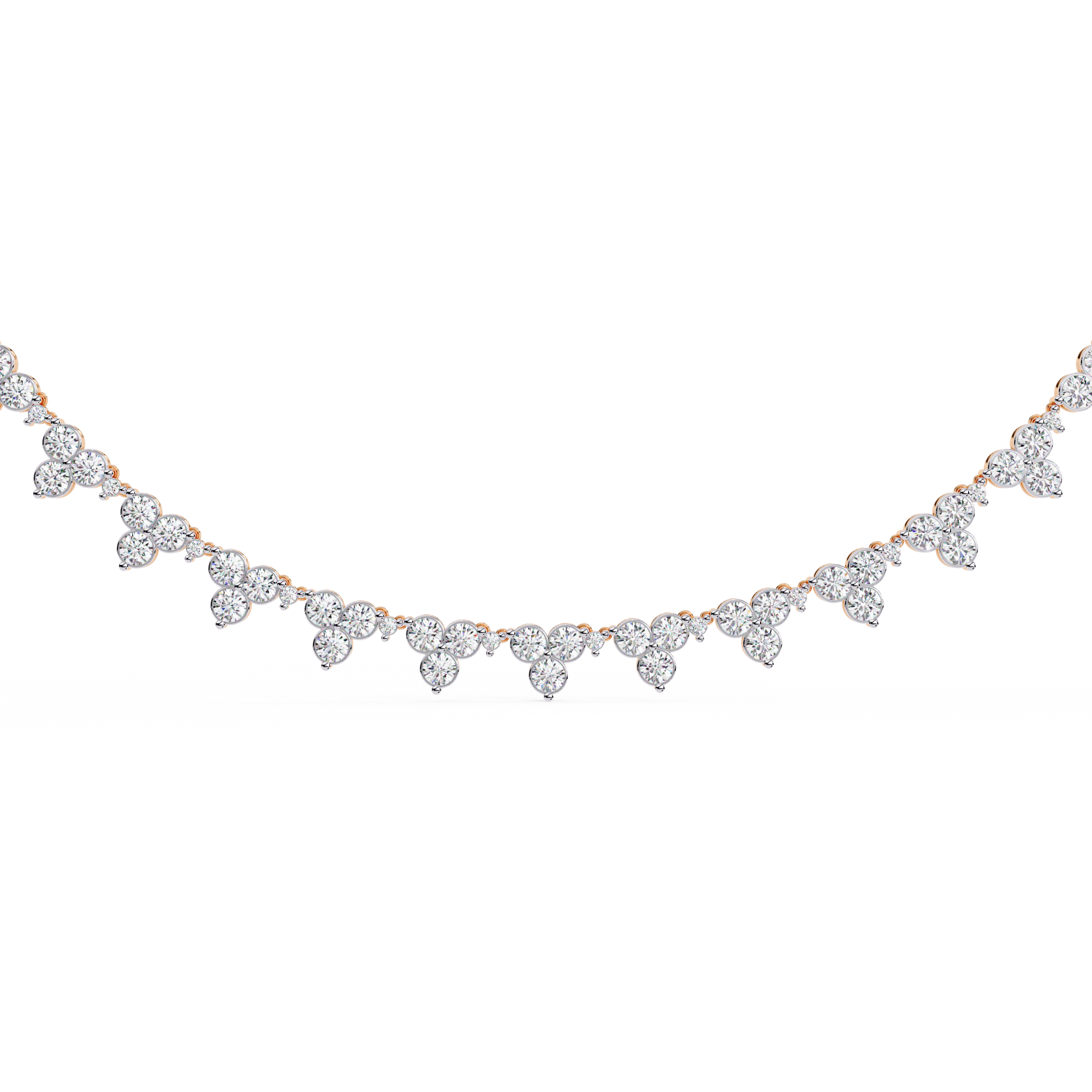 Rain Drop 3 Stone Necklace