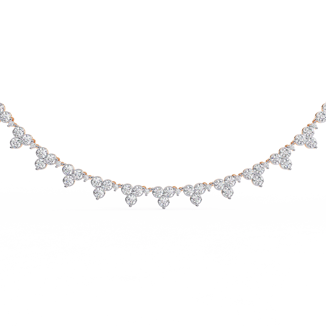 Rain Drop 3 Stone Necklace