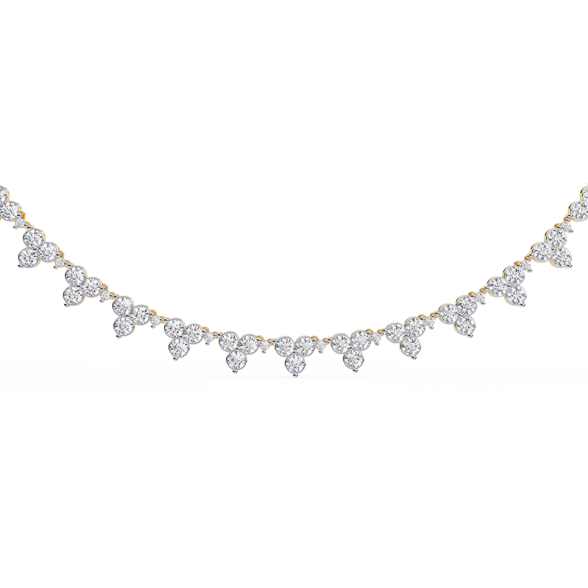 Rain Drop 3 Stone Necklace