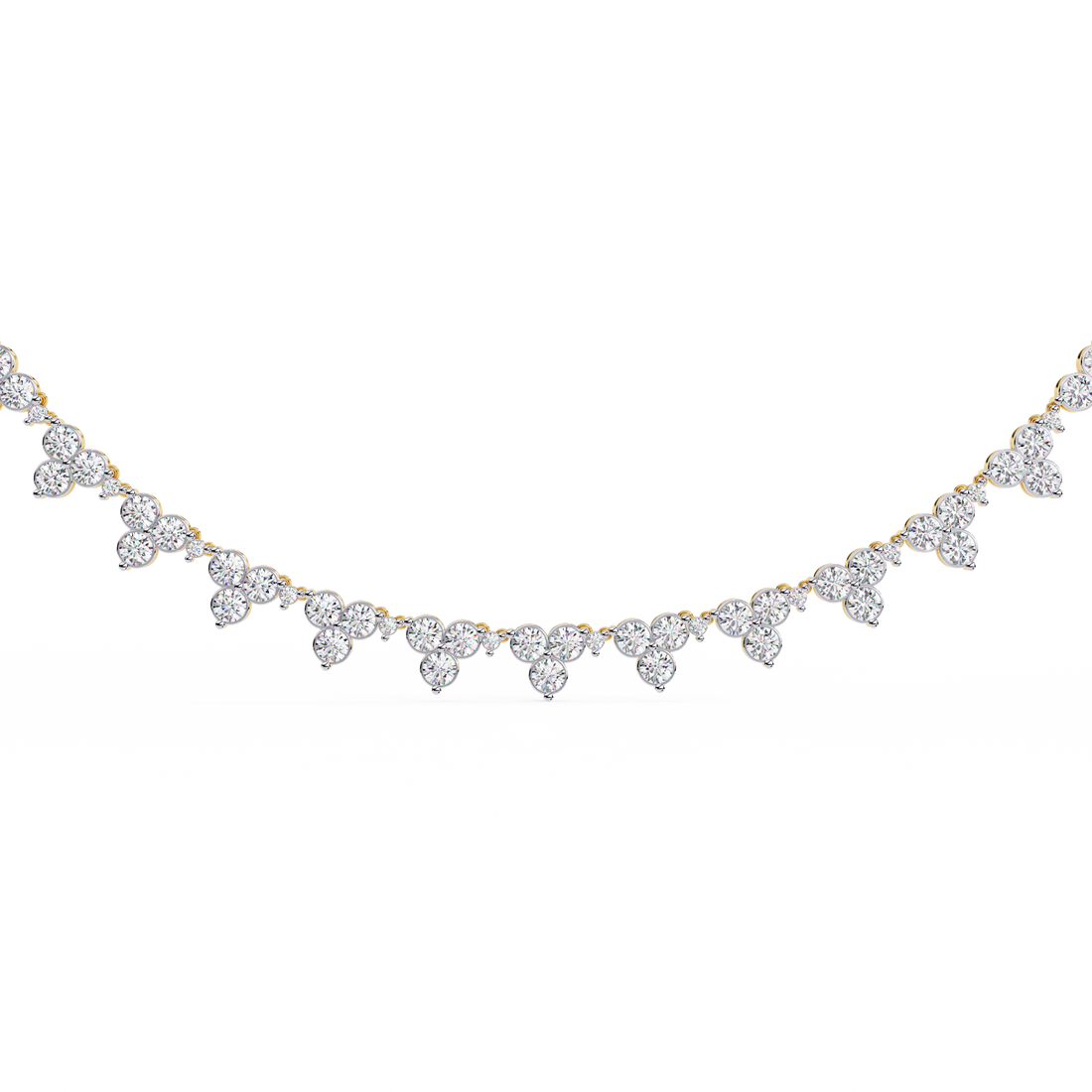 Rain Drop 3 Stone Necklace