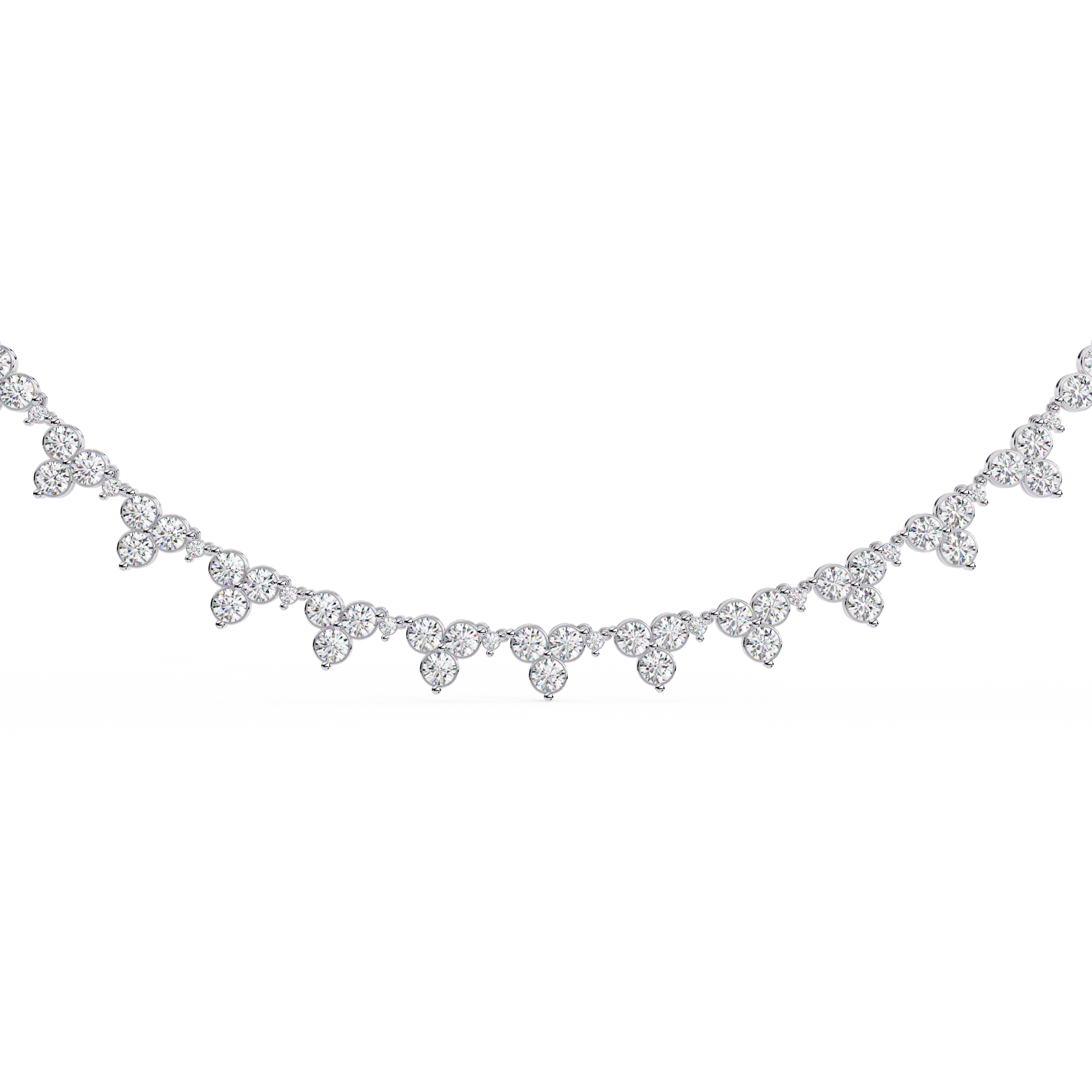 Rain Drop 3 Stone Necklace