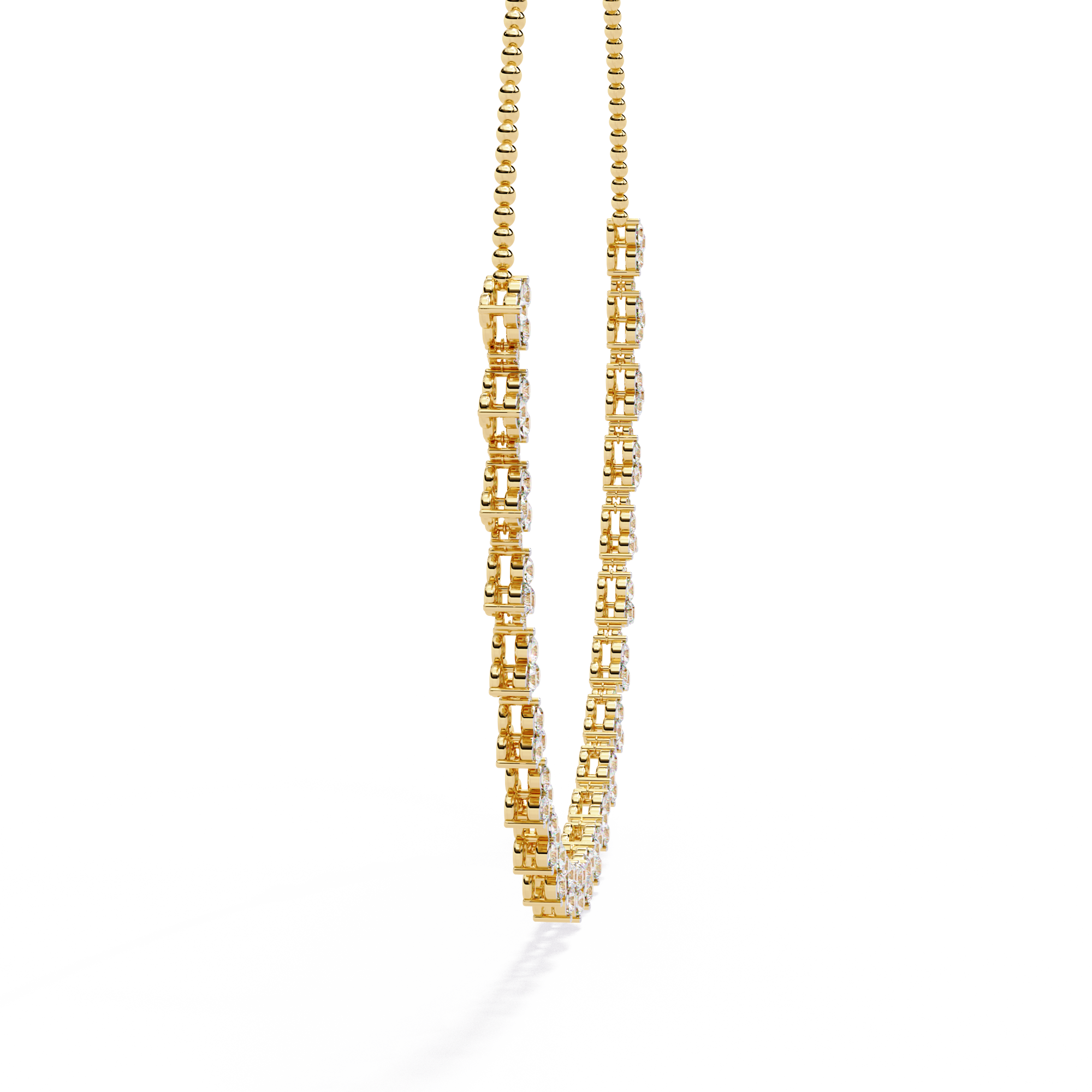 Rain Drop 3 Stone Necklace