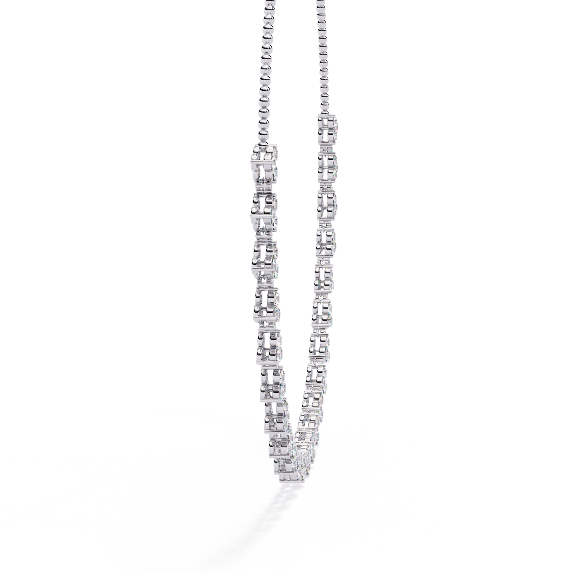 Rain Drop 3 Stone Necklace