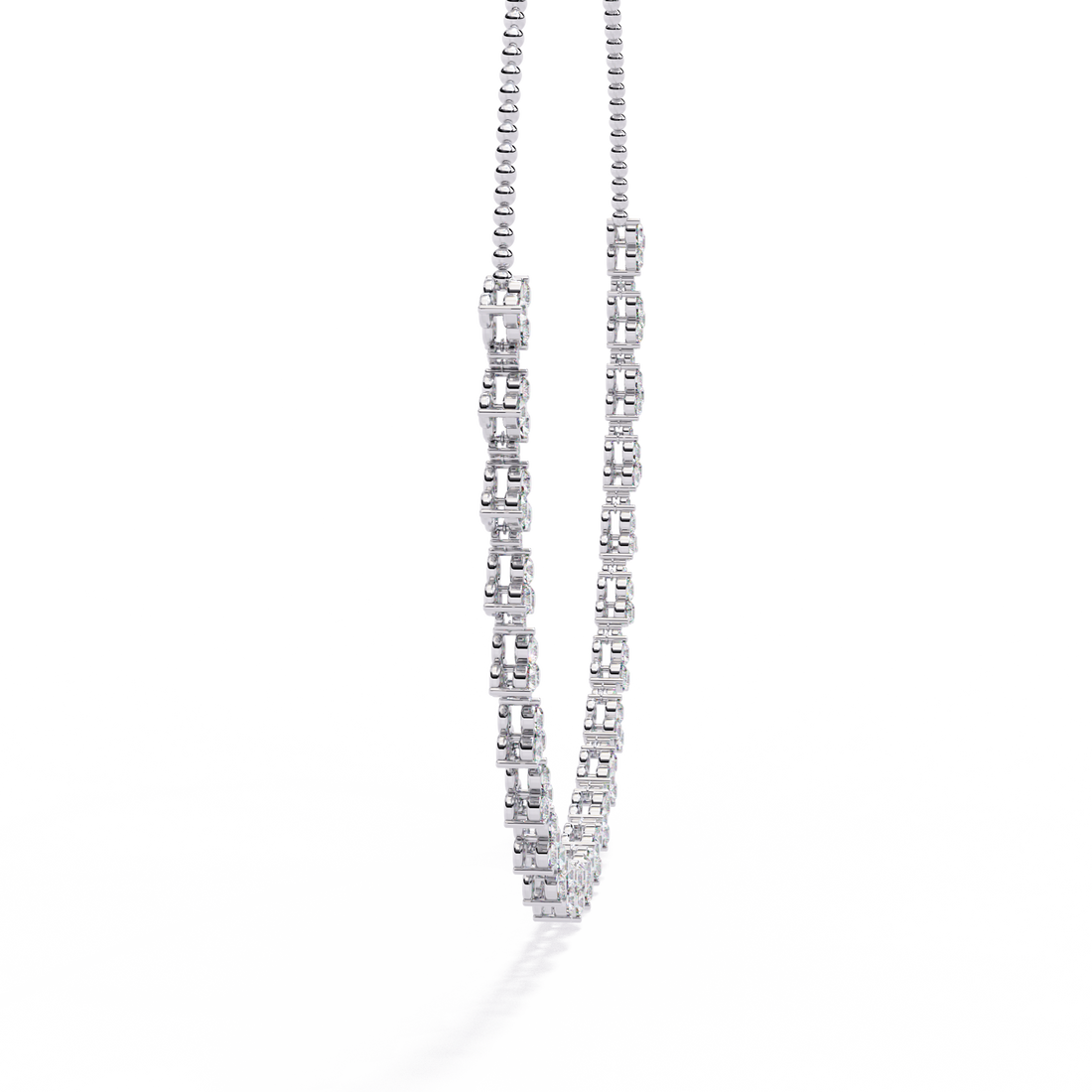 Rain Drop 3 Stone Necklace