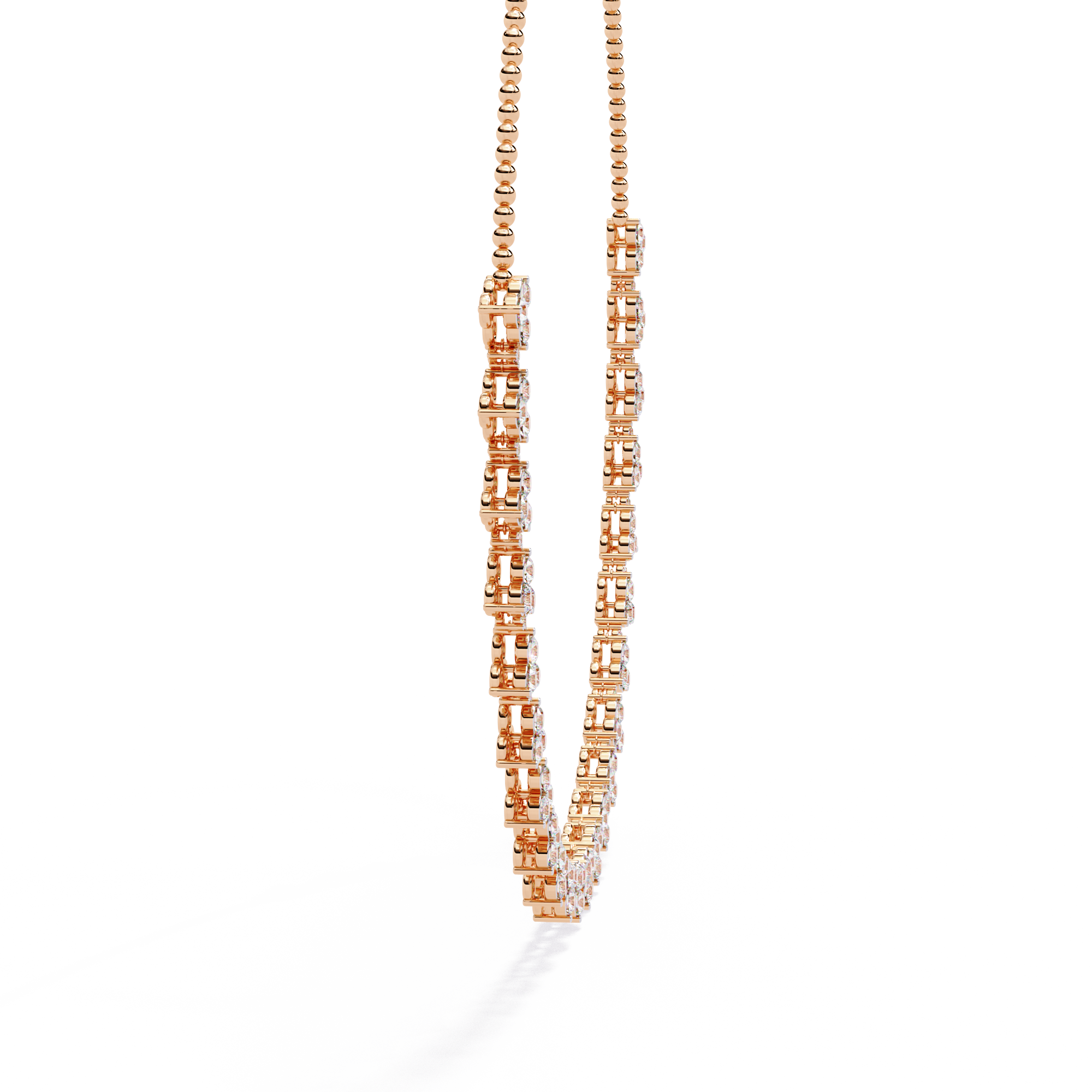 Rain Drop 3 Stone Necklace