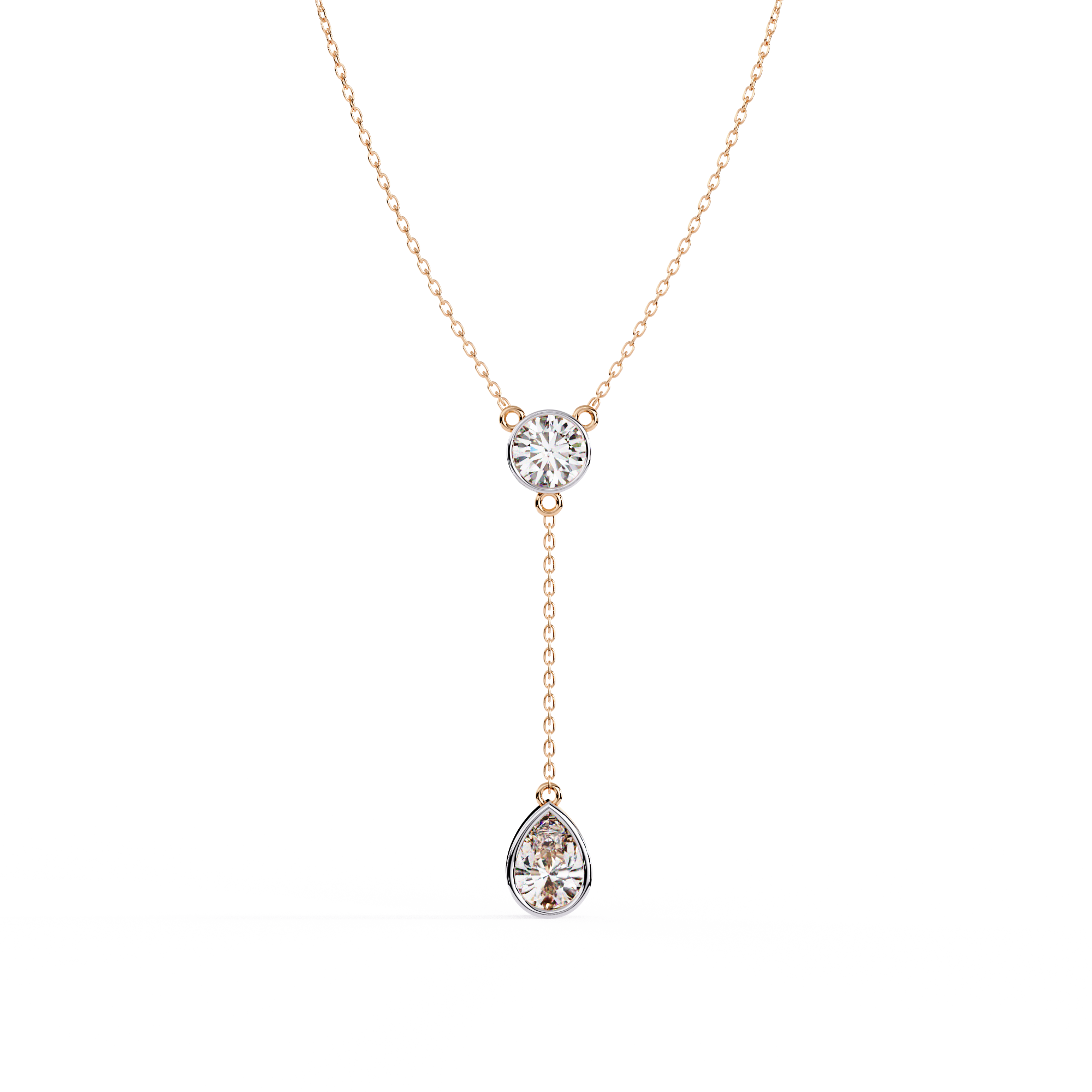 Elegance Drip Y Necklace | 925 Sterling Silver
