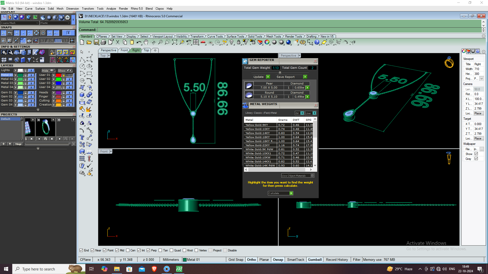Elegance Drip Y Necklace | 925 Sterling Silver