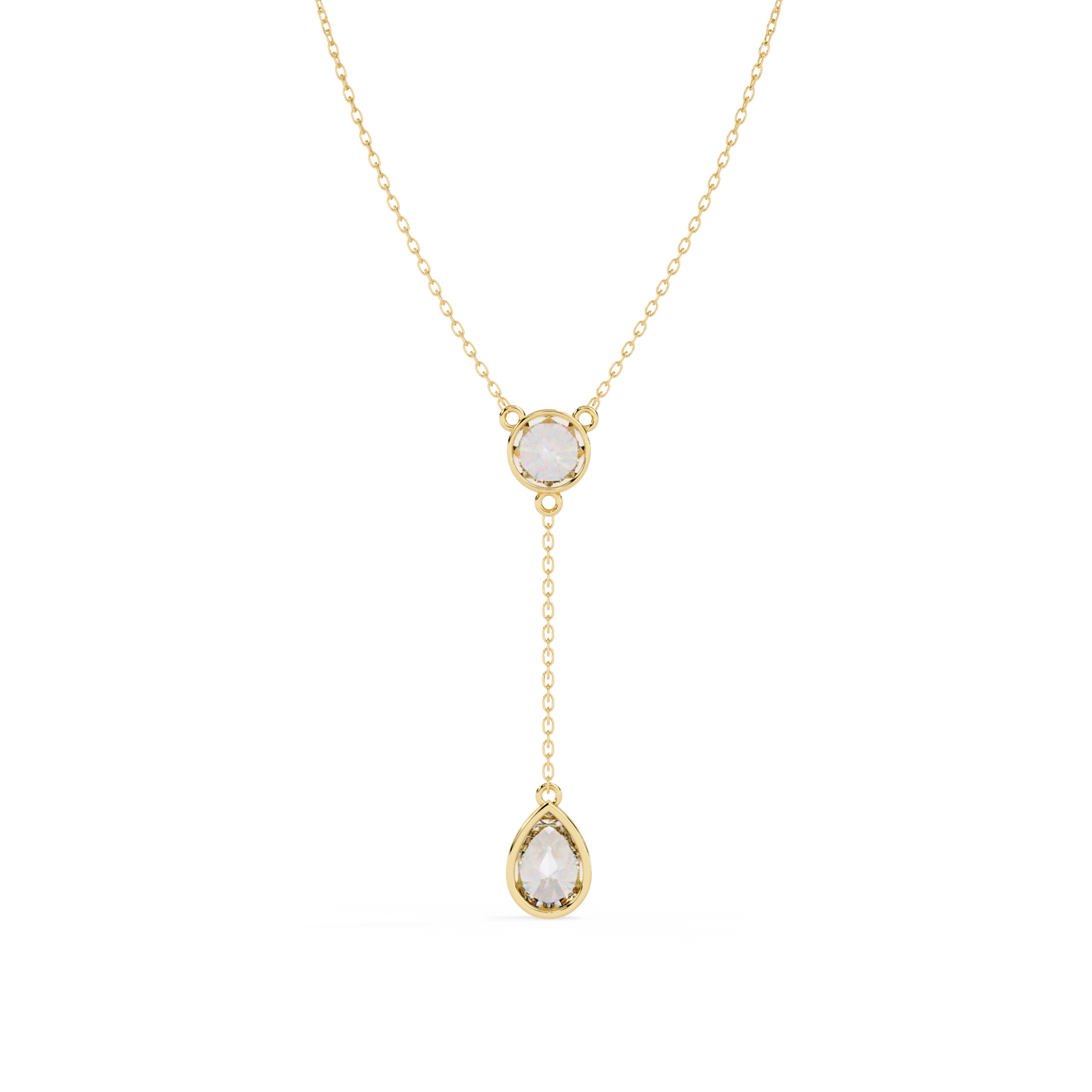 Elegance Drip Y Necklace | 925 Sterling Silver