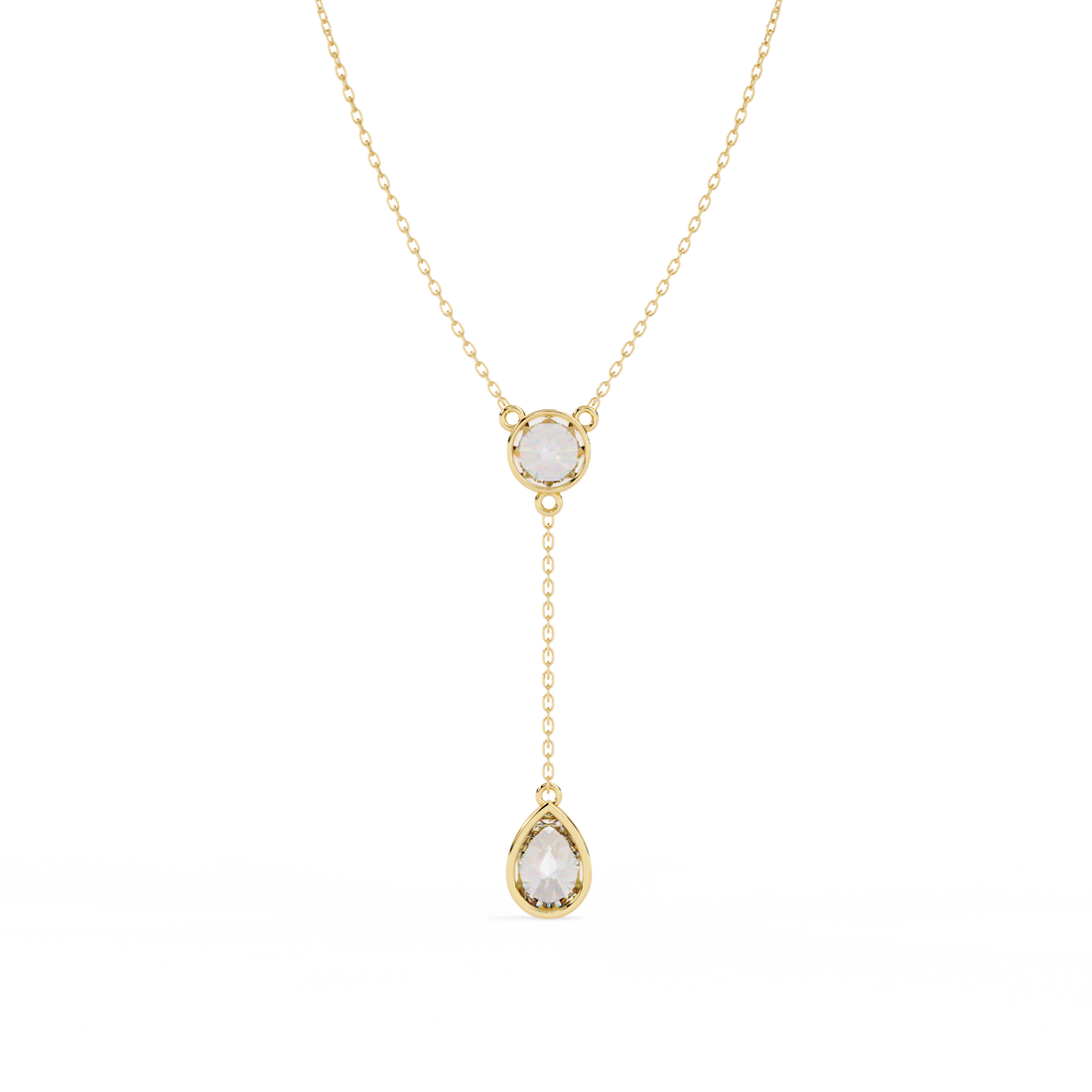 Elegance Drip Y Necklace | 925 Sterling Silver