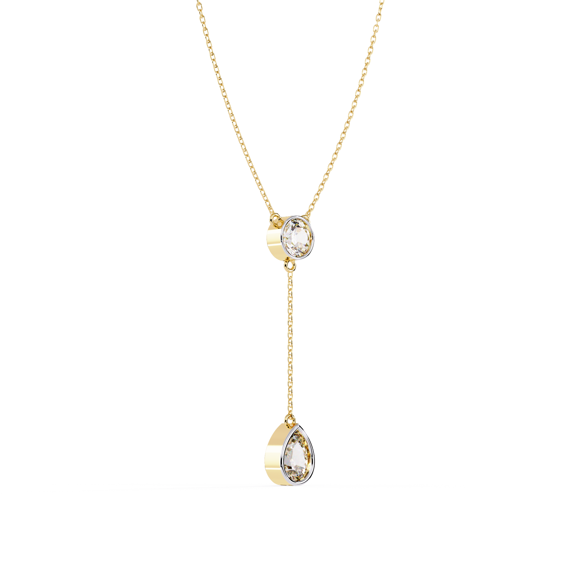 Elegance Drip Y Necklace | 925 Sterling Silver