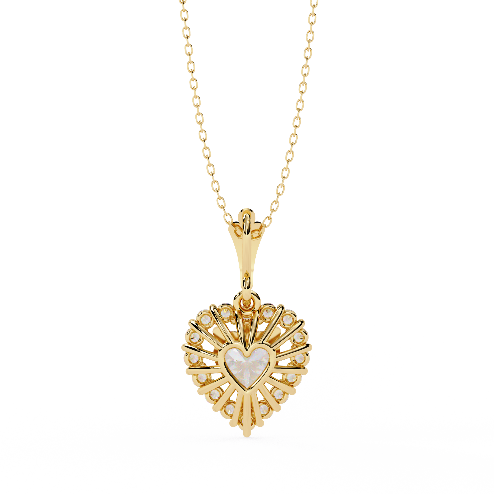 Jojo Dazzling Heart Shape Necklace | 925 Sterling Silver