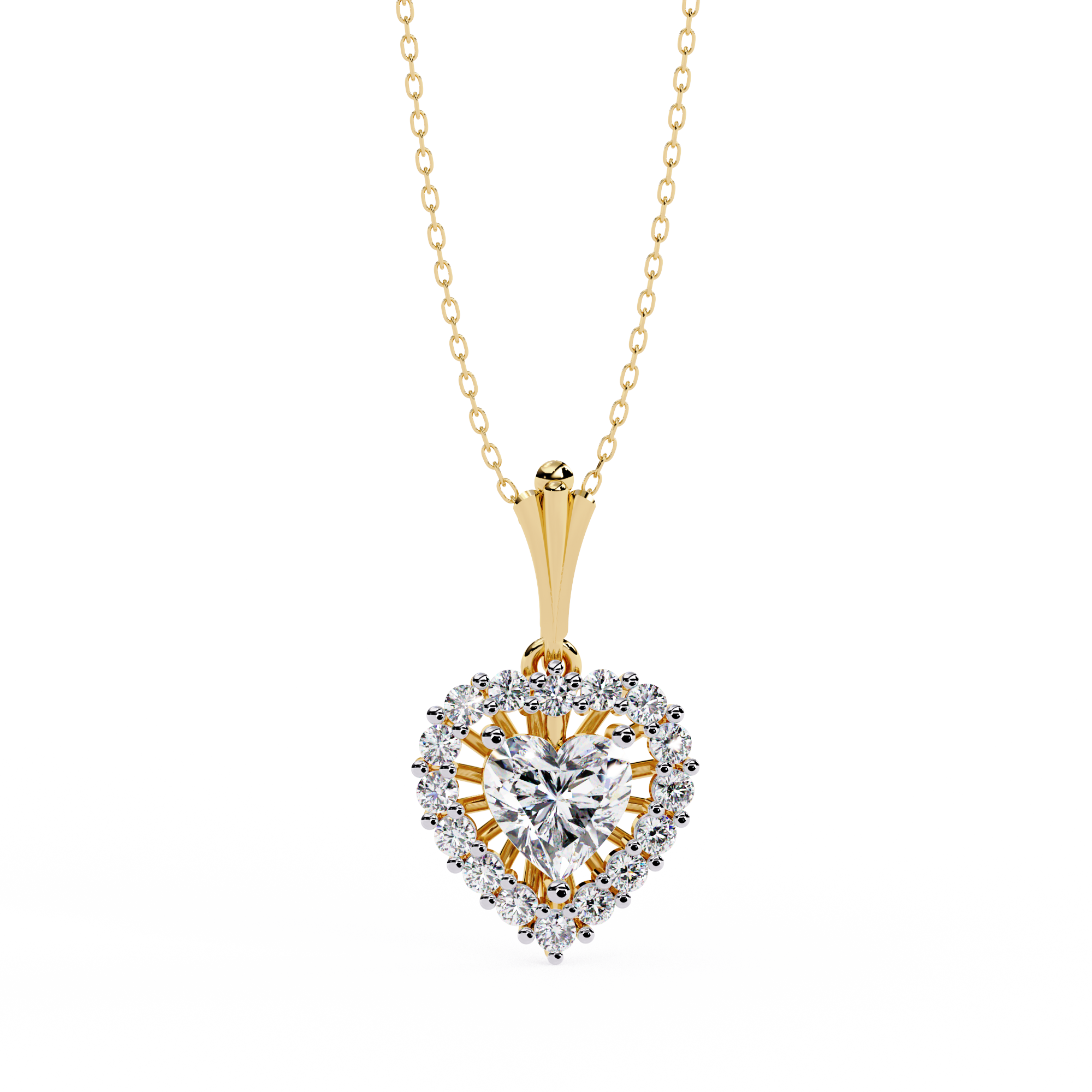Jojo Dazzling Heart Shape Necklace | 925 Sterling Silver