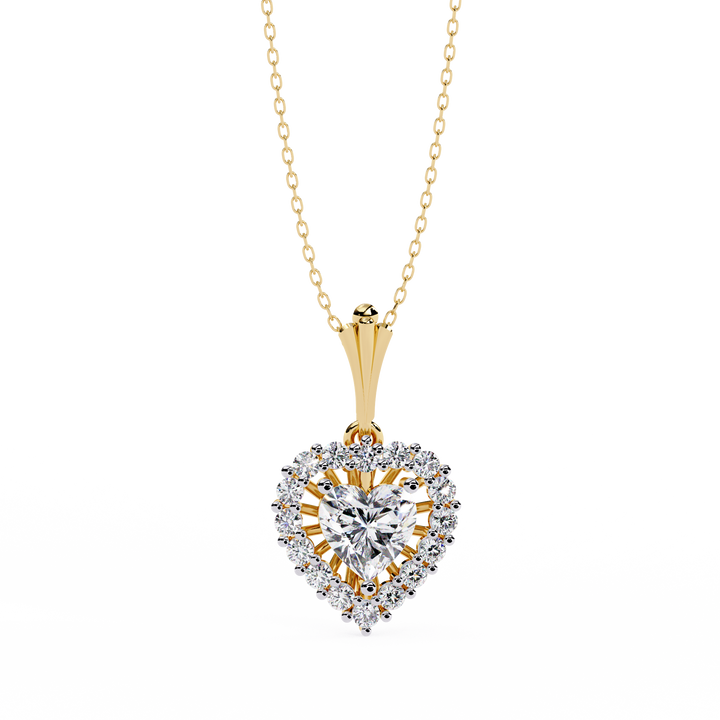 Jojo Dazzling Heart Shape Necklace | 925 Sterling Silver