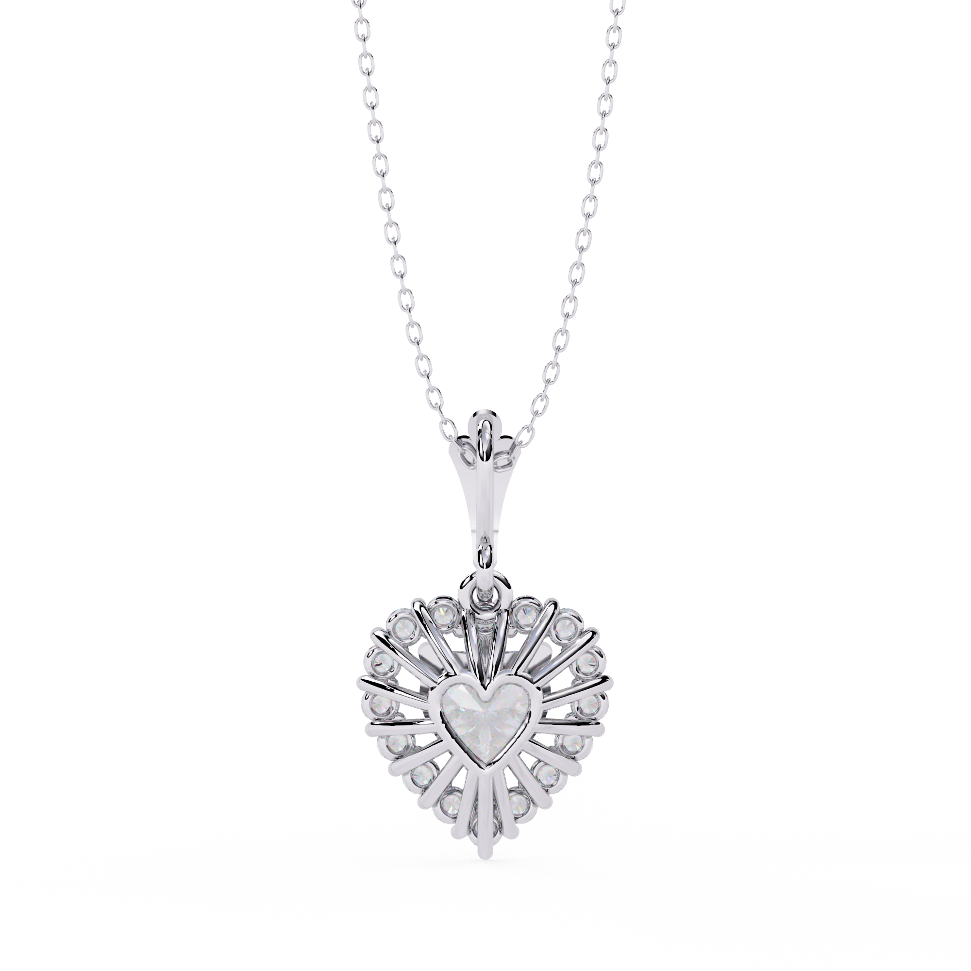 Jojo Dazzling Heart Shape Necklace | 925 Sterling Silver