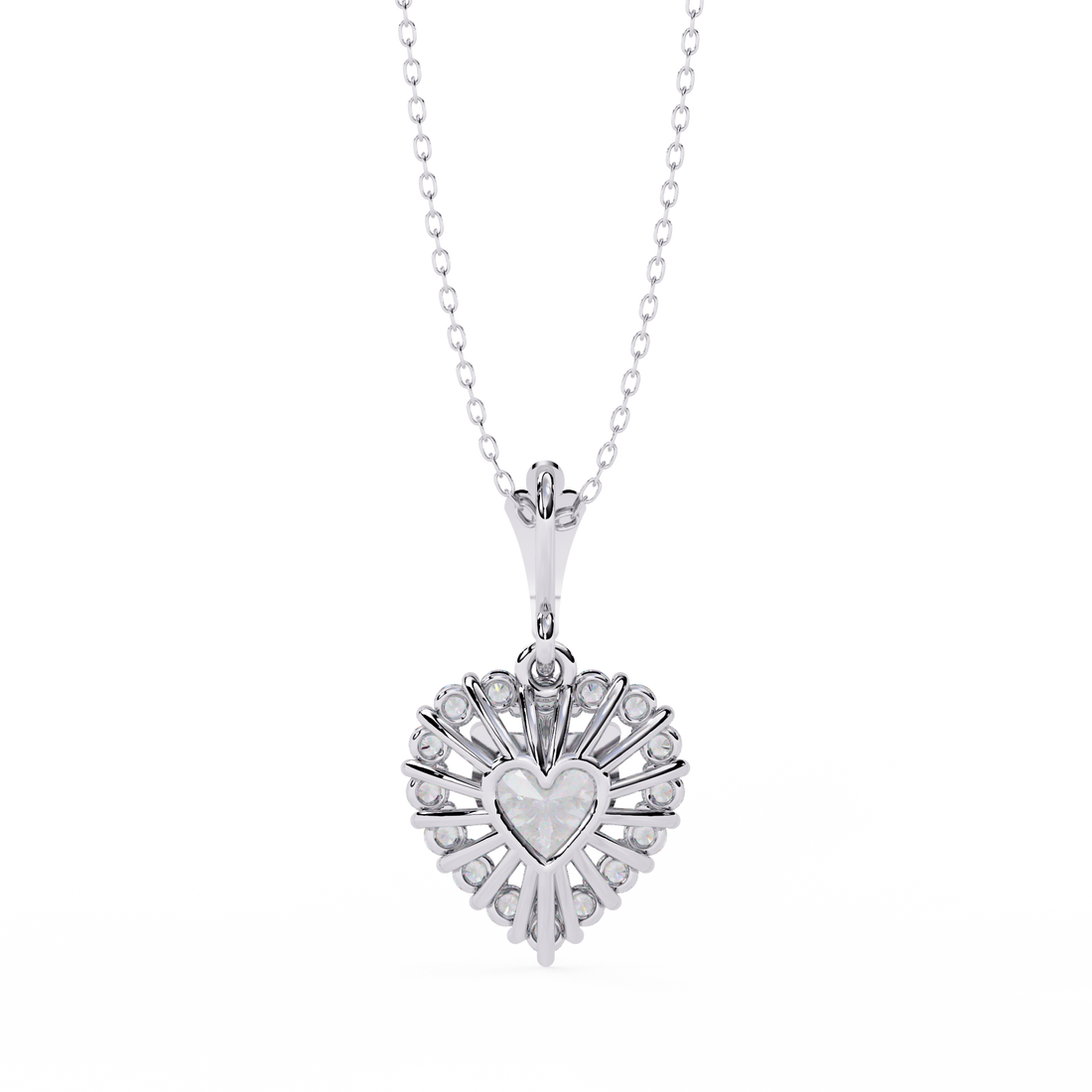Jojo Dazzling Heart Shape Necklace | 925 Sterling Silver