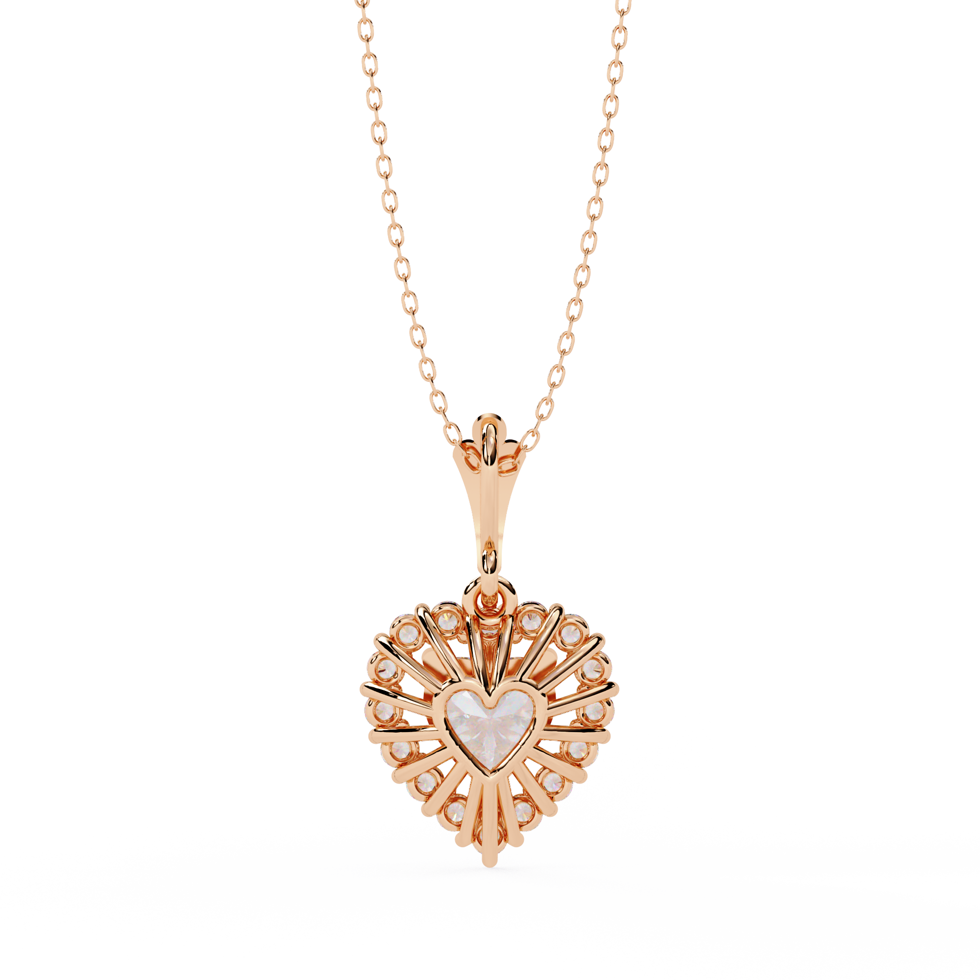 Jojo Dazzling Heart Shape Necklace | 925 Sterling Silver