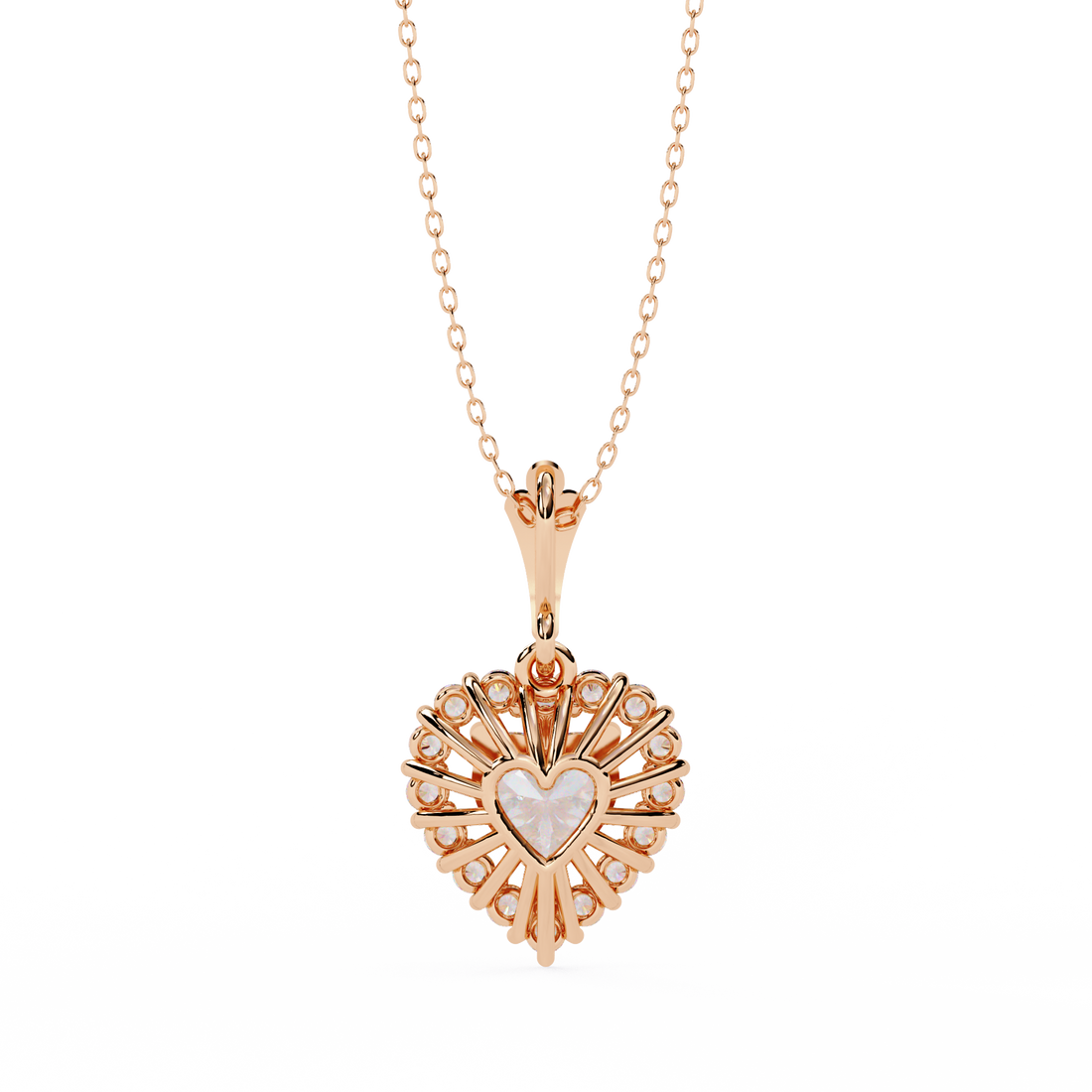 Jojo Dazzling Heart Shape Necklace | 925 Sterling Silver