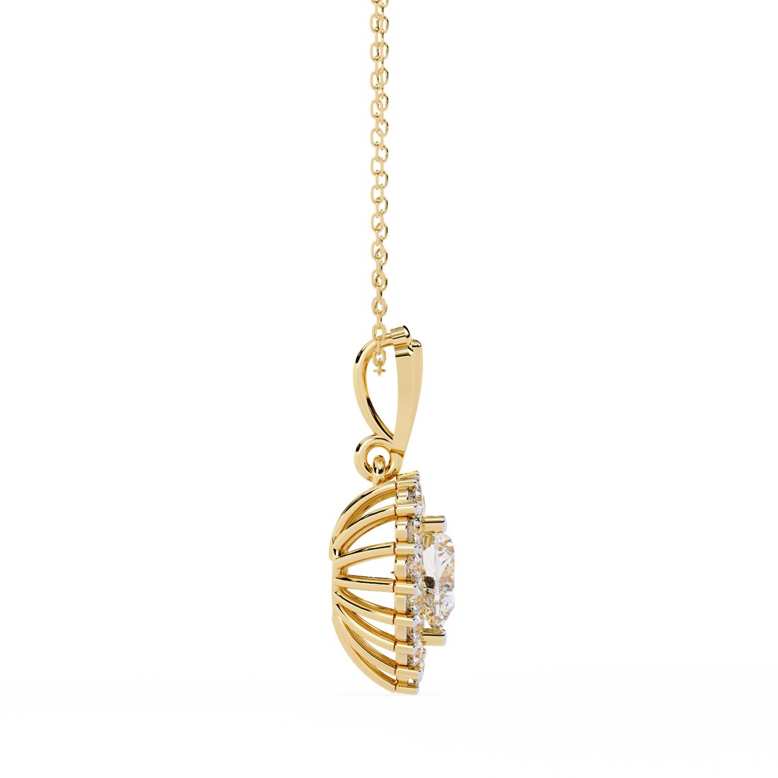 Jojo Dazzling Heart Shape Necklace | 925 Sterling Silver