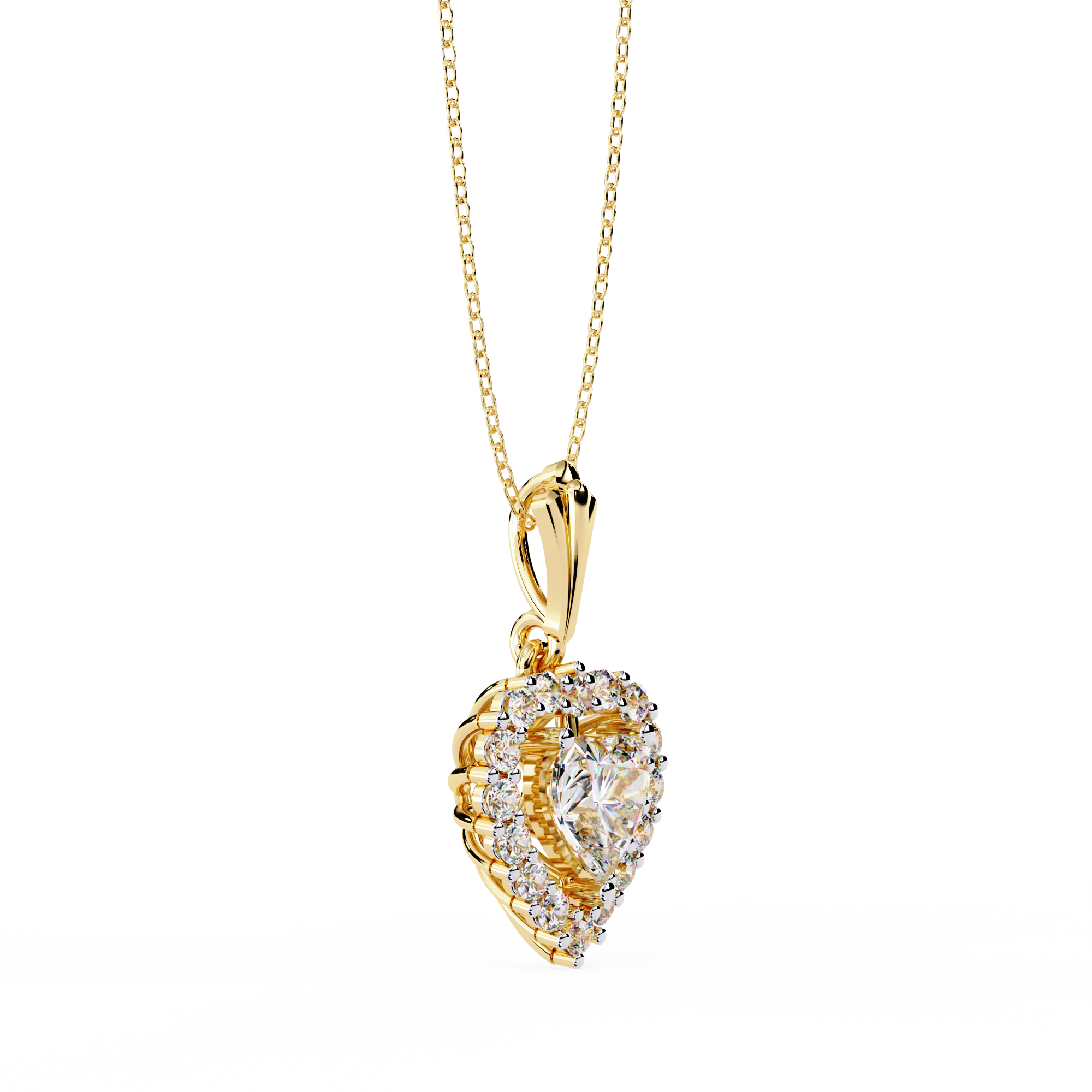 Jojo Dazzling Heart Shape Necklace | 925 Sterling Silver